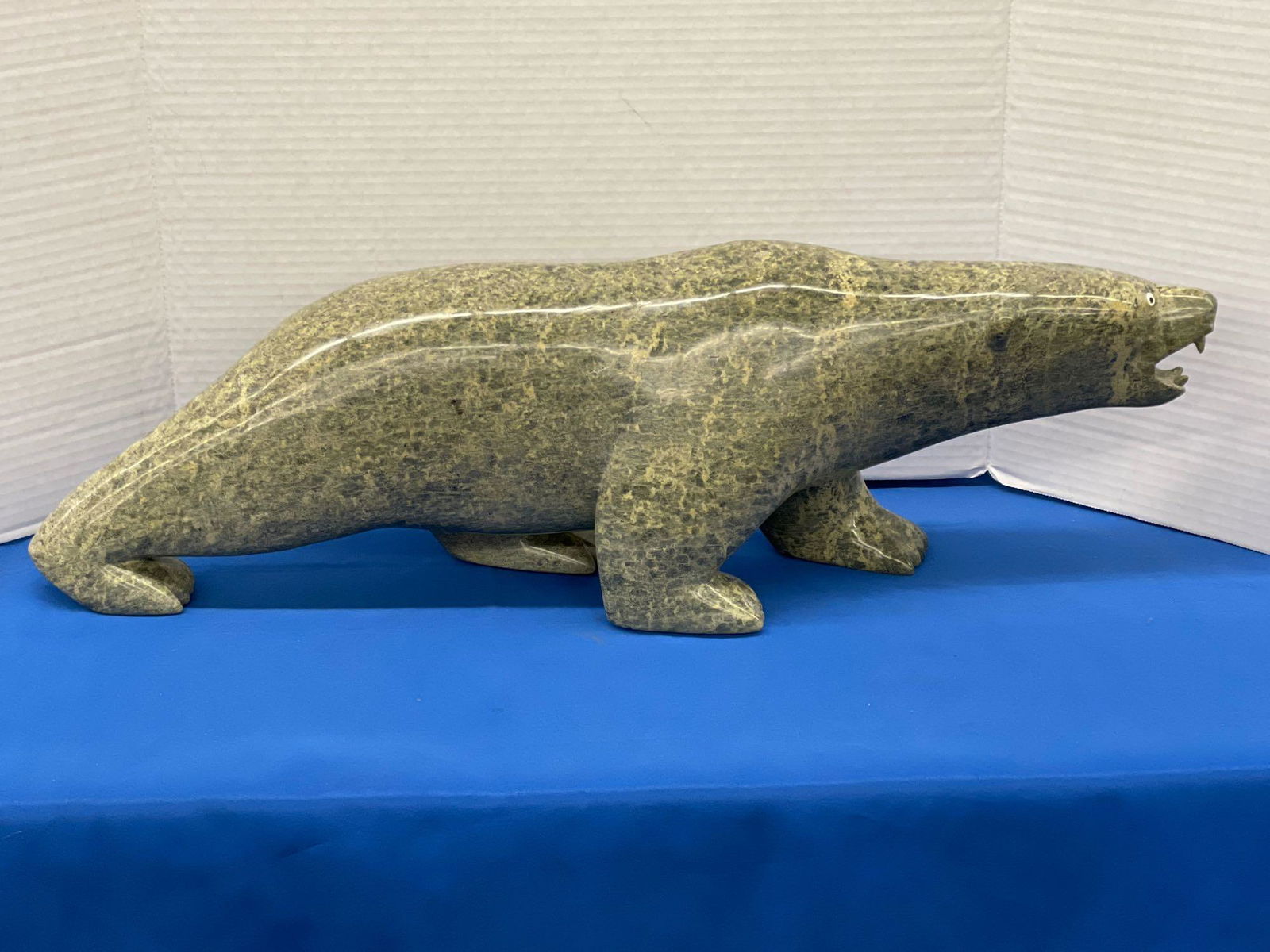 Adamie Ashevak. Large Carved Serpentine Bear (1 of 7)