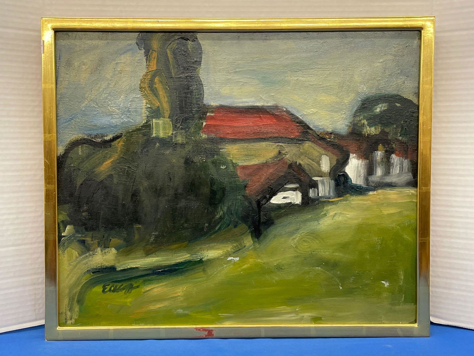 Clara Elkoff. Oil on Canvas, Abstract Landscape (1 of 5)