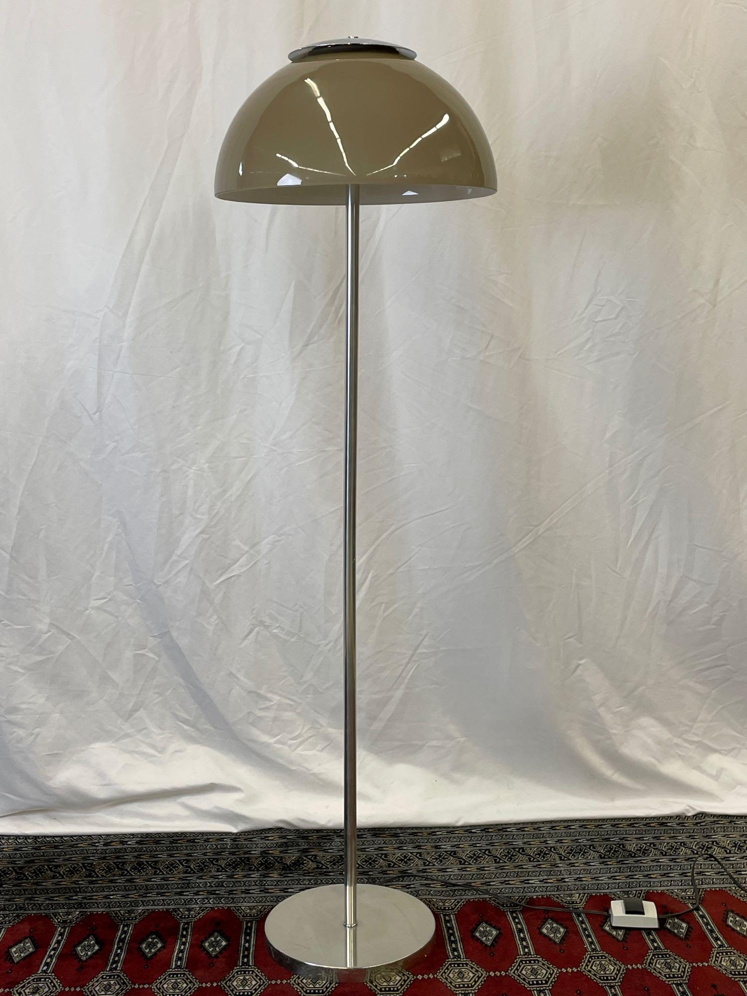 Italian Modern Chrome and Glass Floor Lamp (1 of 7)