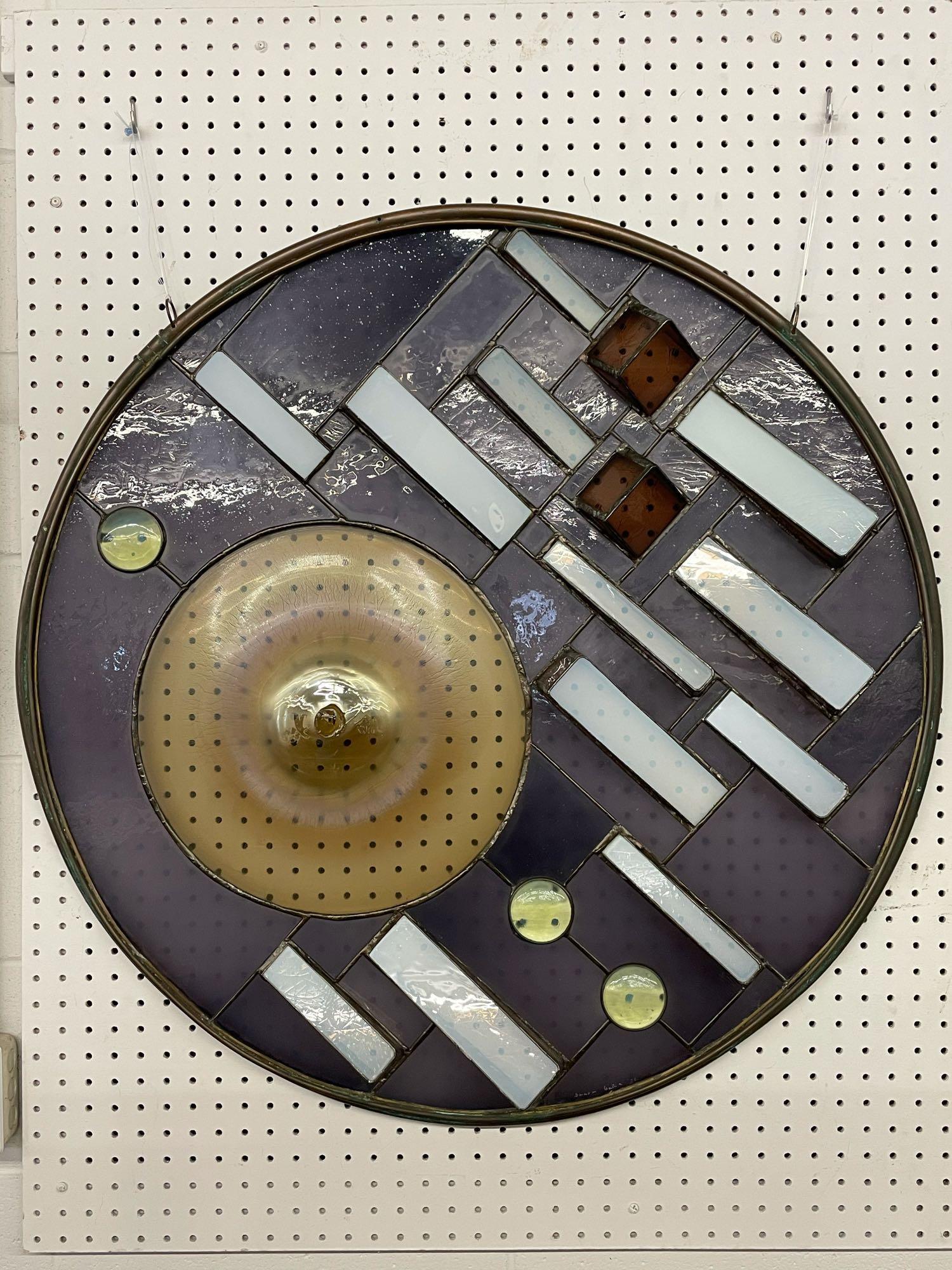 Saara Gallin Modernist Stained Glass Panel (1 of 6)