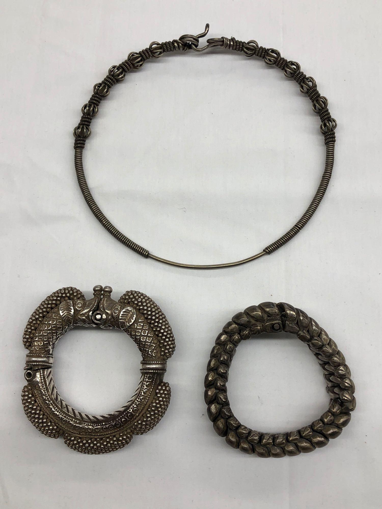 Tribal Bracelets and Collar Necklace (1 of 9)
