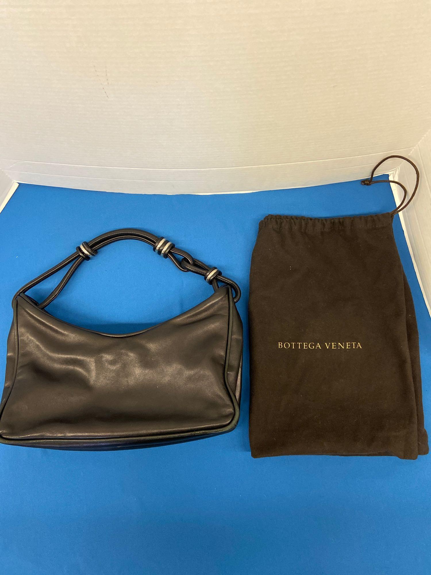 Bottega Veneta Black Leather Handbag (1 of 8)