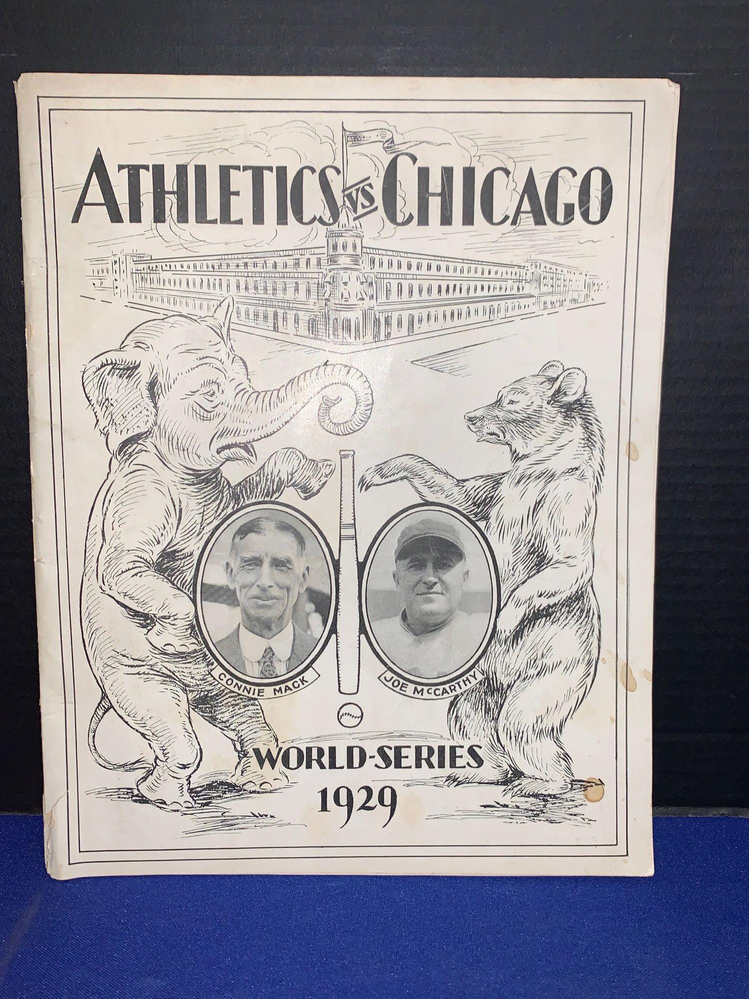1929 World Series Program, Athletics v. Cubs (1 of 13)