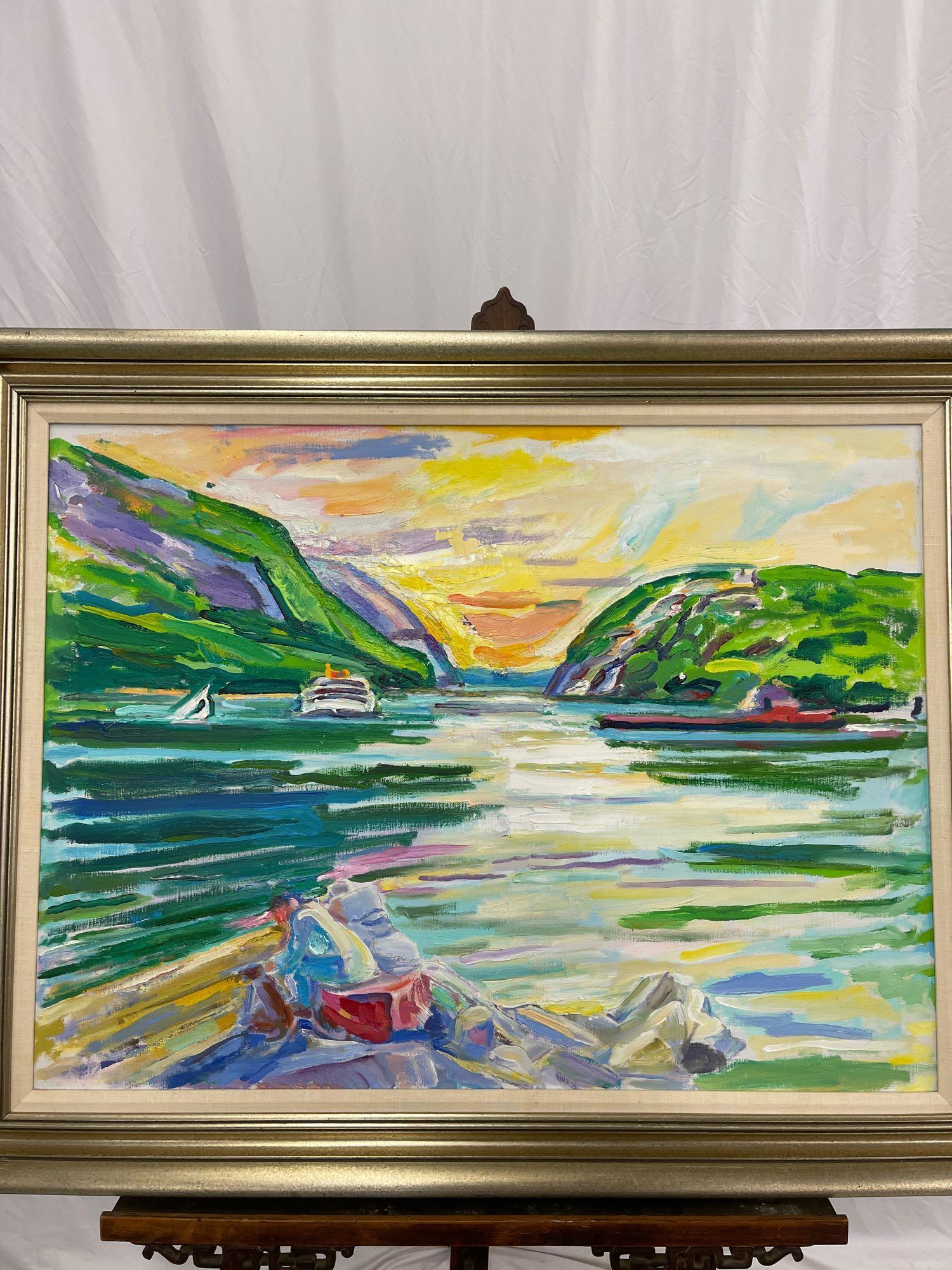 George Kelly. Oil/Canvas, Lake Scene (1 of 6)