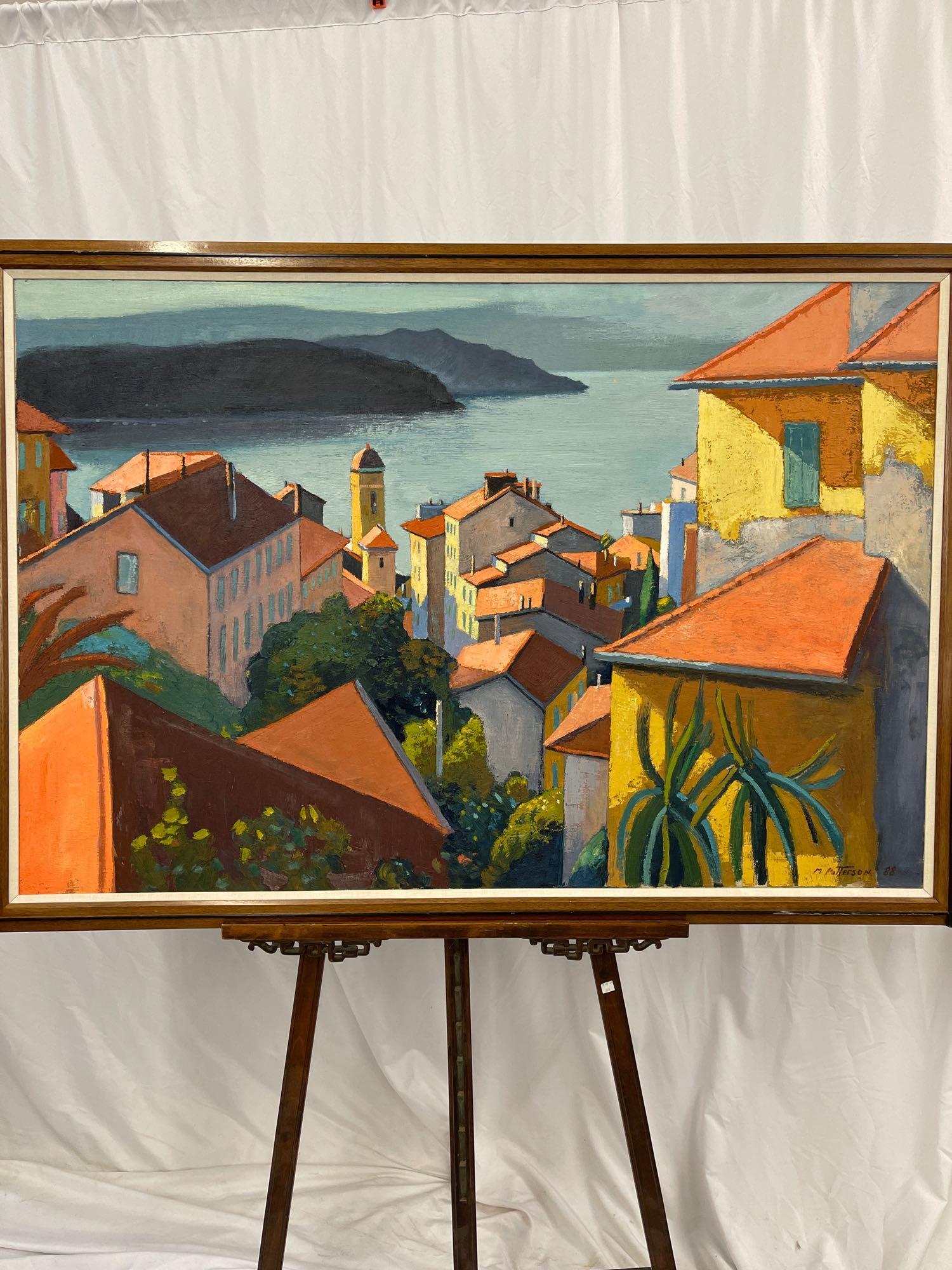 Michael Patterson Oil/Canvas, Lake-side Town (1 of 8)