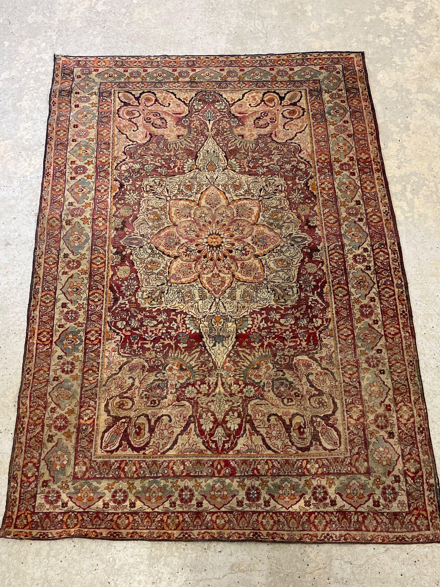 Antique Kirman Area Carpet, 6ft 2in x 4ft 5in (1 of 5)