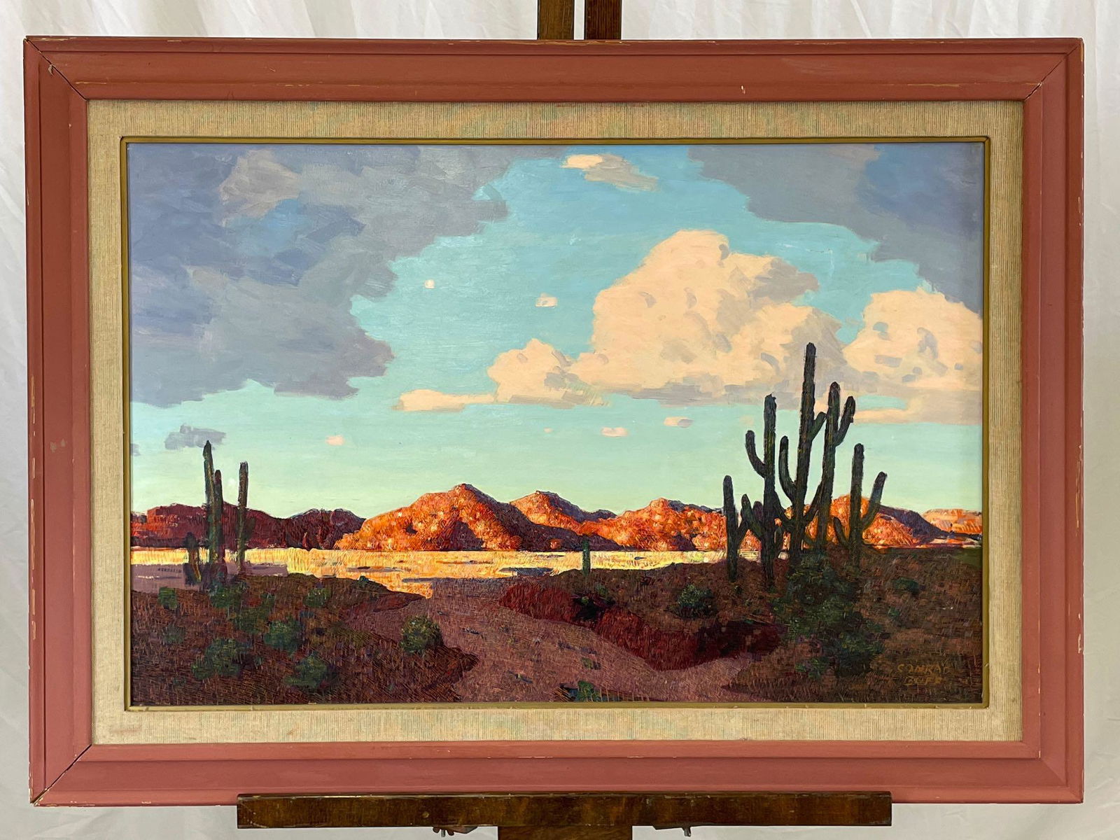 Conrad Buff. Oil/Panel, Southwestern Landscape (1 of 6)