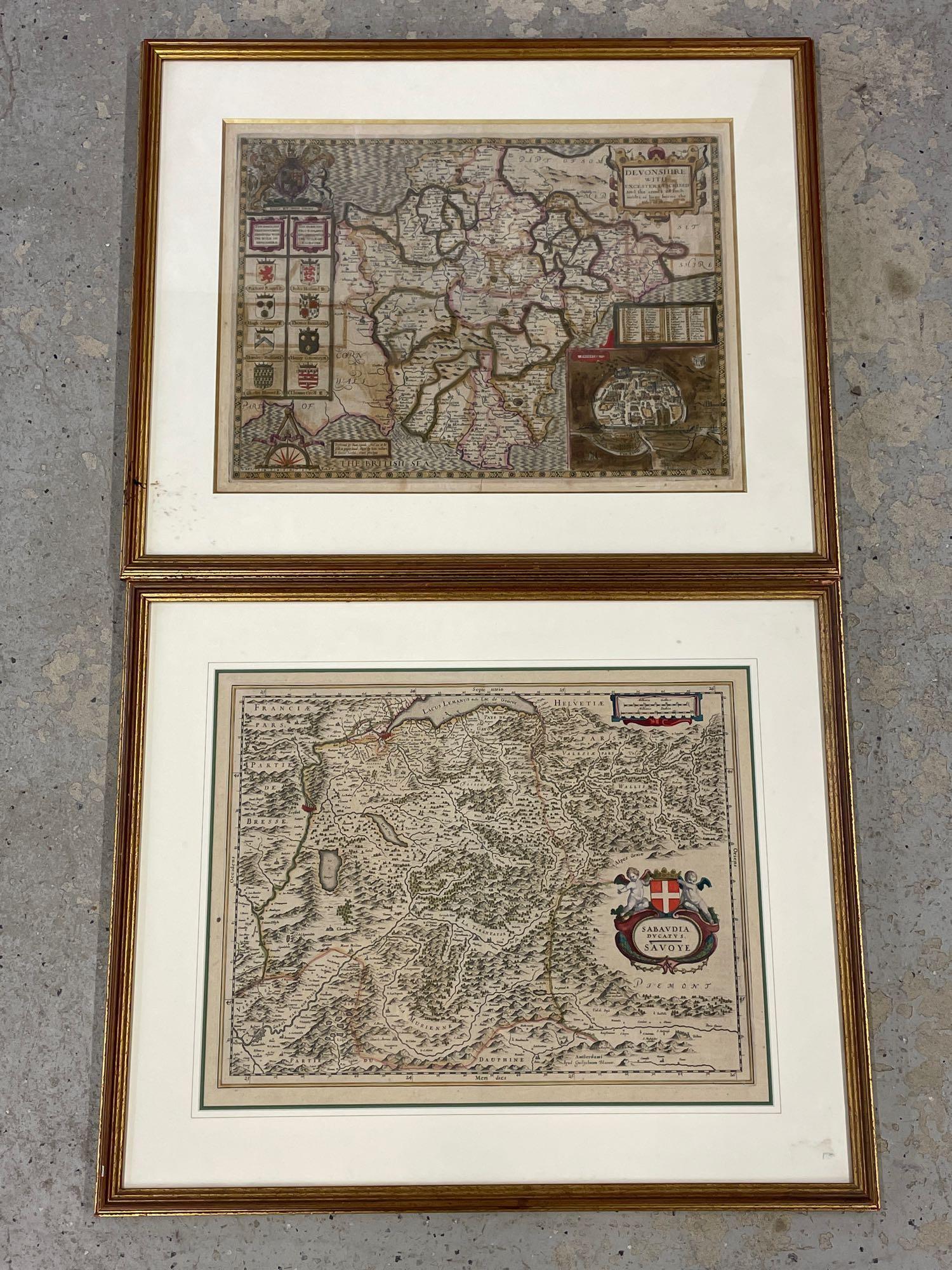 Two Early Framed Engraved Maps (1 of 7)