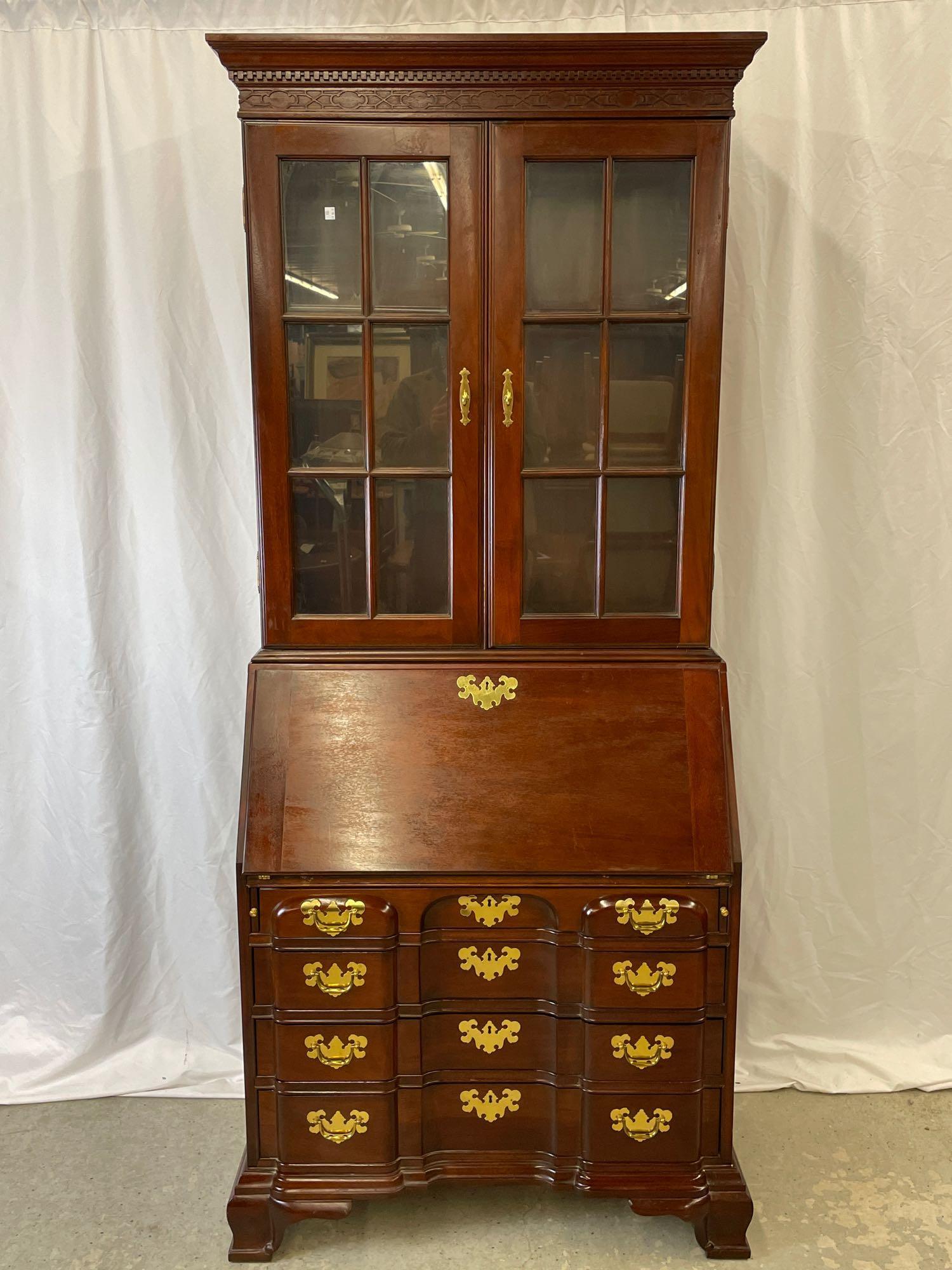 Councill Block-front Mahogany Secretary Desk (1 of 8)