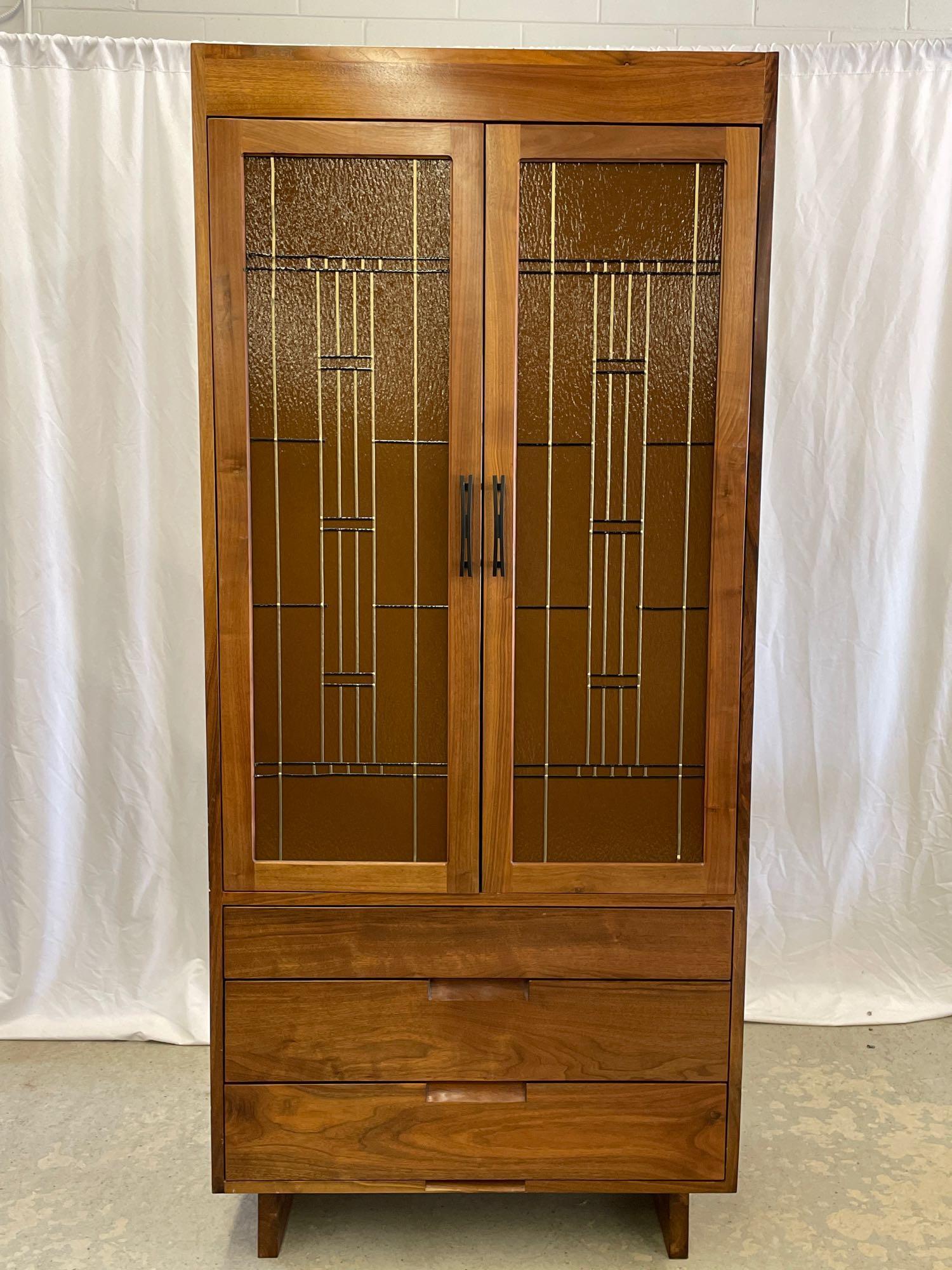 Cesare Occhi Studio Craft Walnut Wardrobe Cabinet (1 of 7)