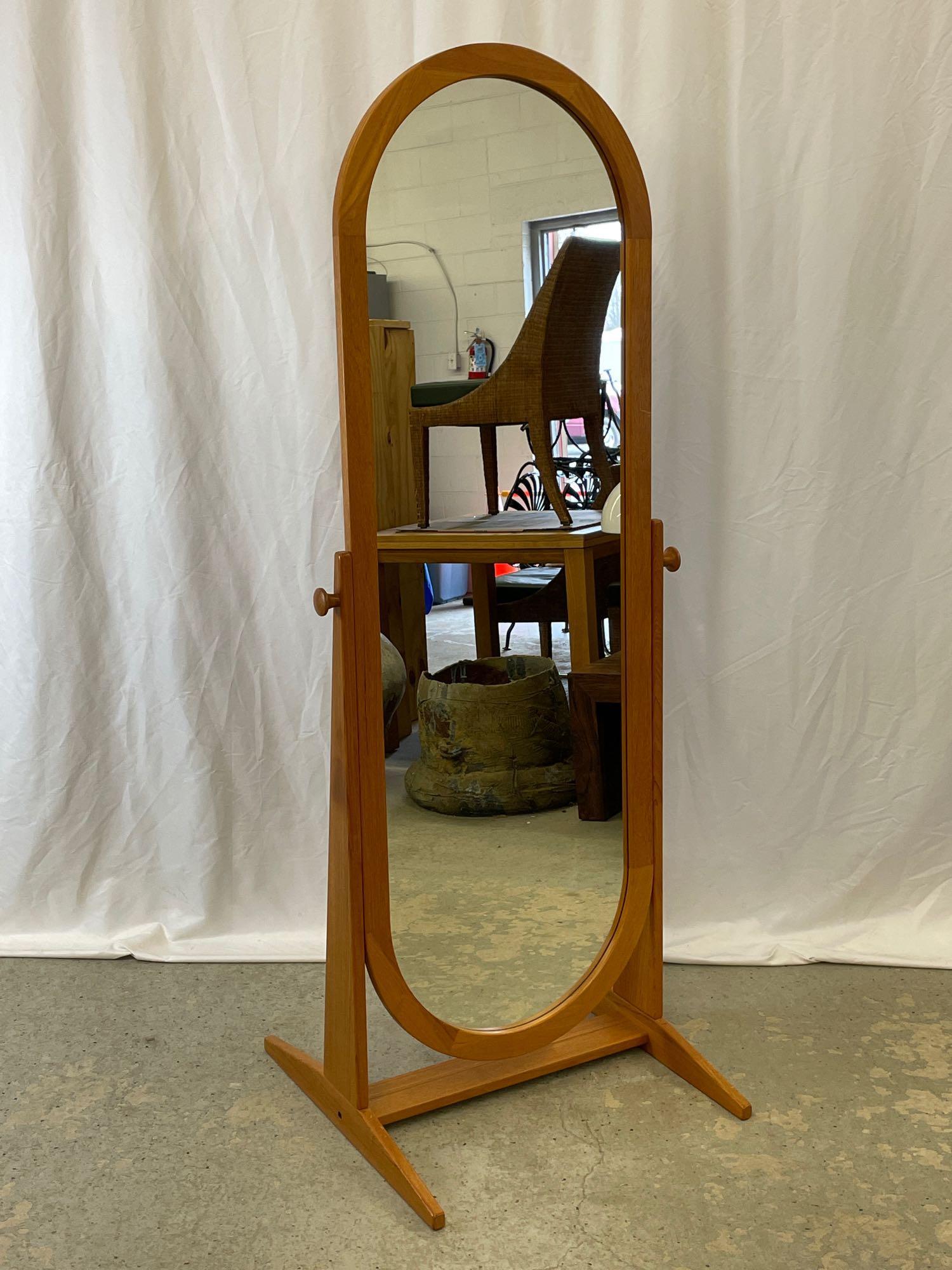 Danish Modern Teak Cheval Mirror (1 of 5)