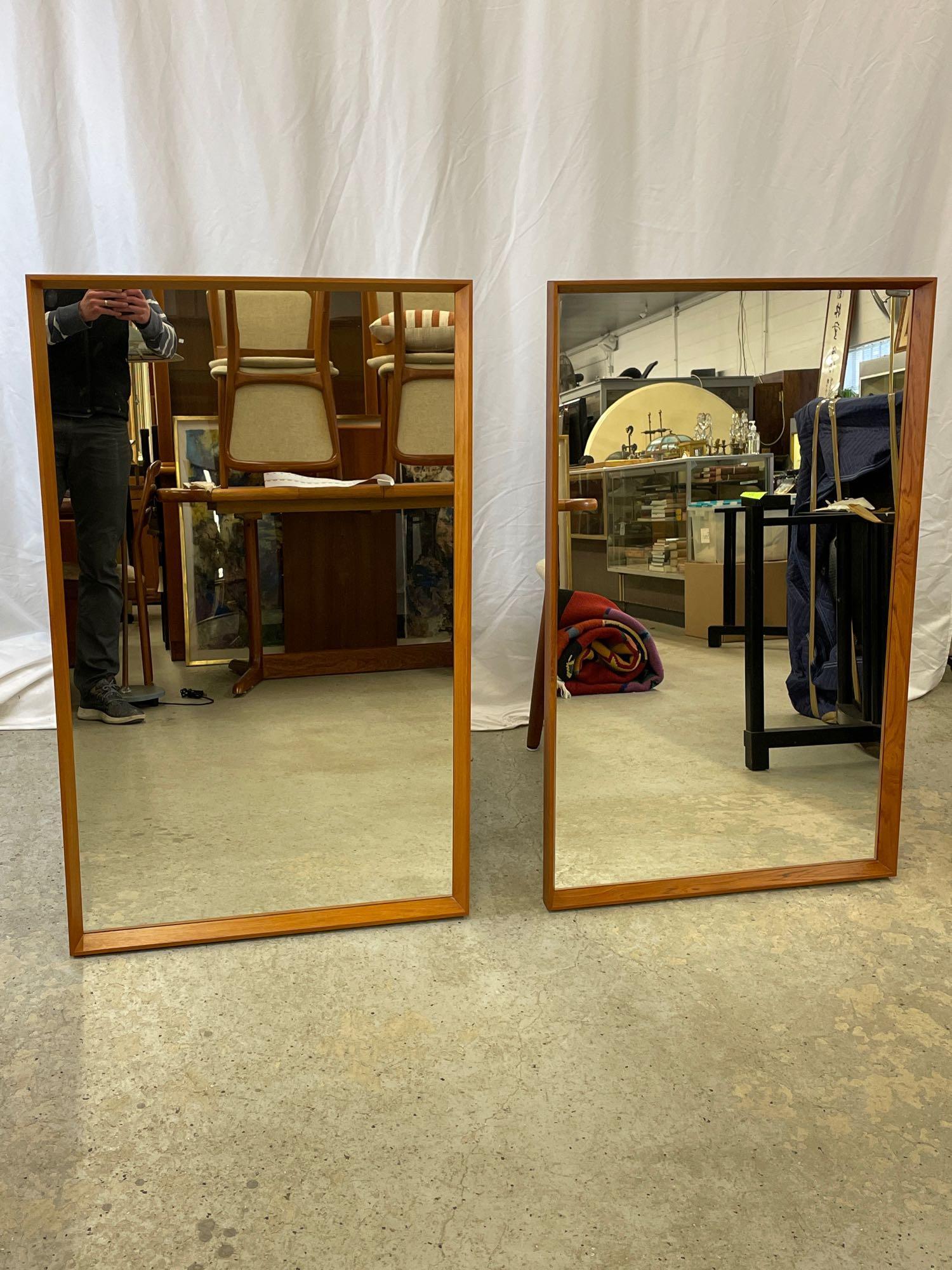 Pair of Pedersen & Hansen Danish Teak Mirrors (1 of 4)