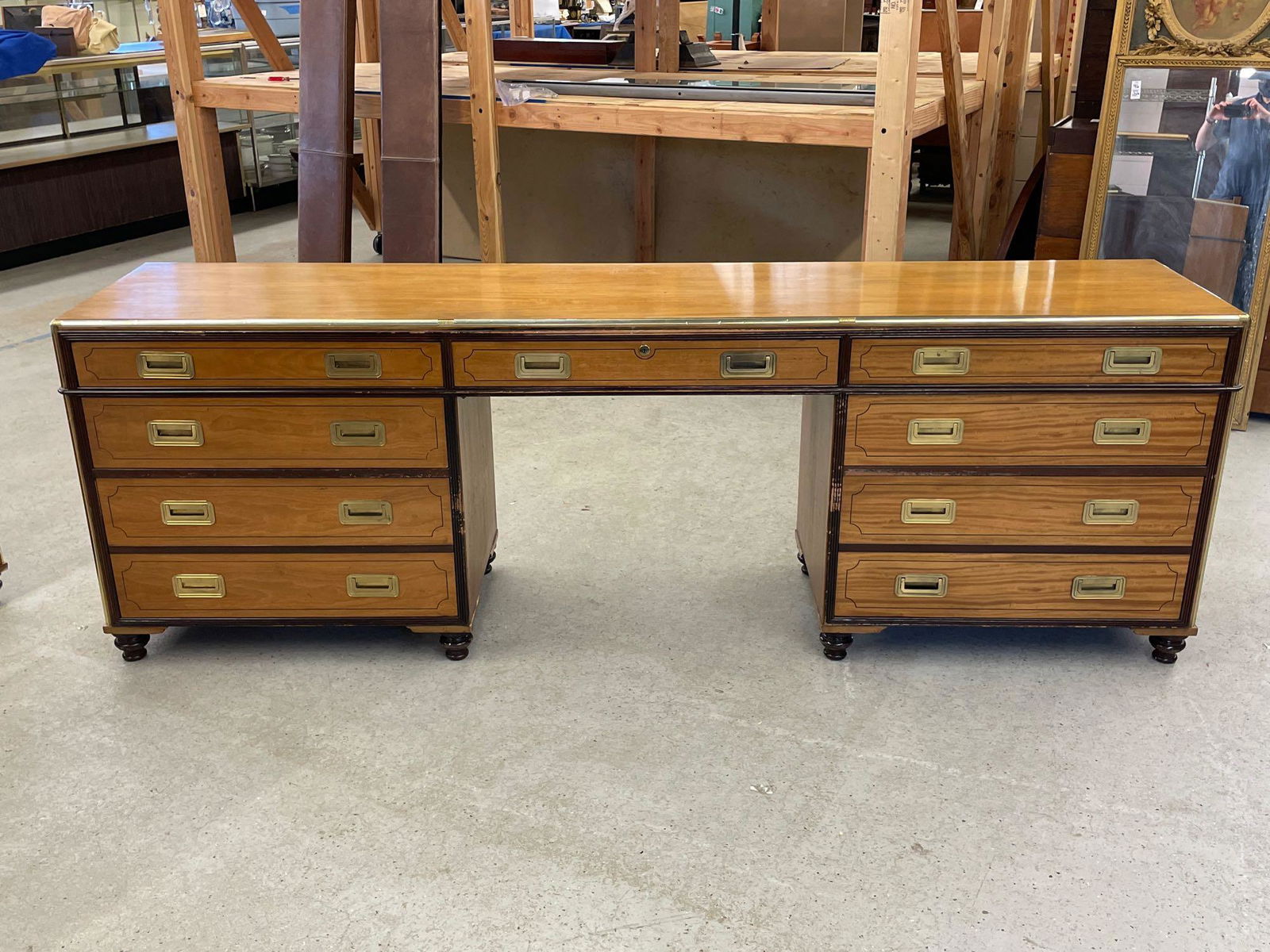 Baker Furniture Campaign-style Credenza (1 of 8)