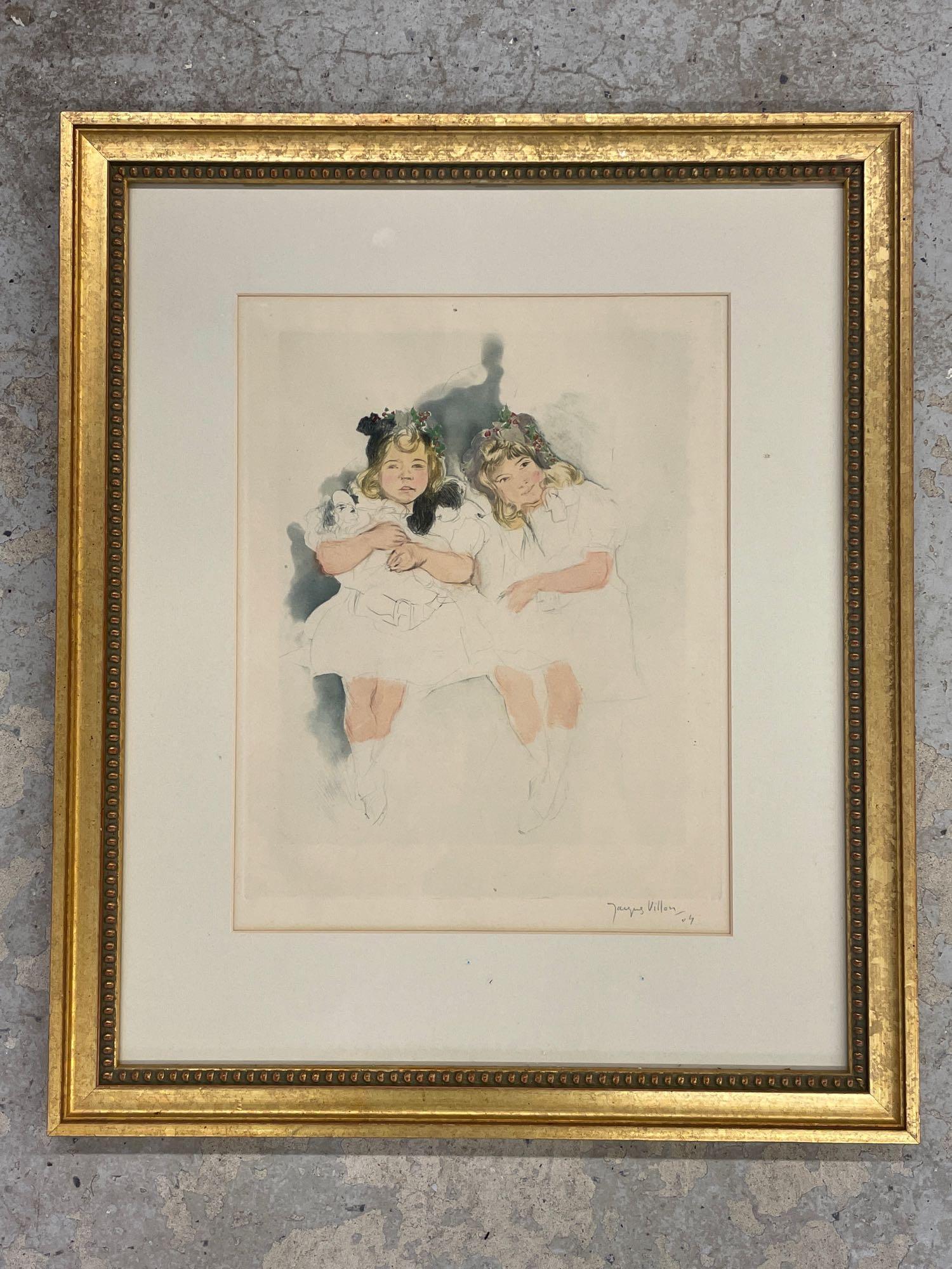 Jacques Villon. Color Etching, Mes Petities Amies (1 of 4)