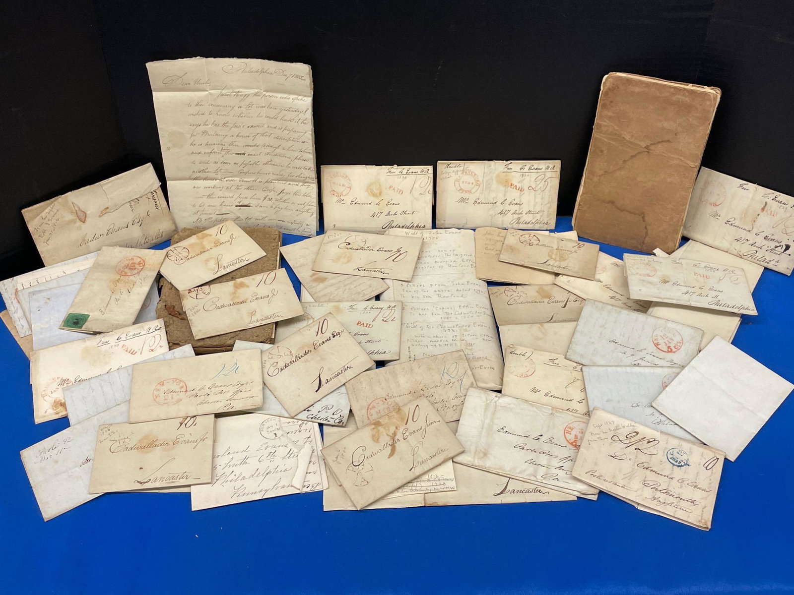 Philadelphia Family Correspondence Collection: A collection of ephemera and correspondence relating to the Cadwallader and Evans families of Philadelphia. Mainly early- to mid-19th C.