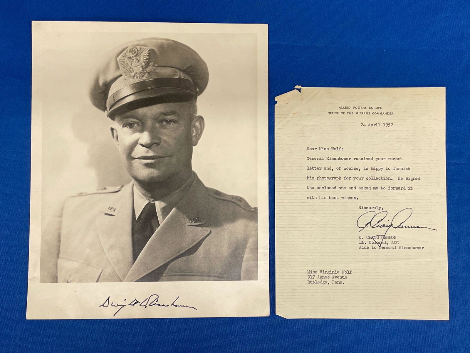 Dwight Eisenhower Autographed Photograph (1 of 5)