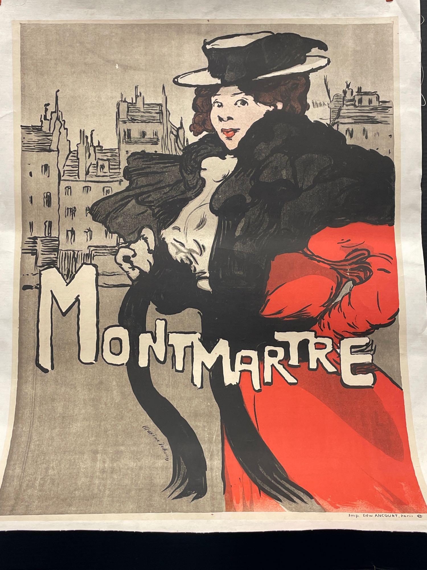French Advertising Poster, Montmarte (1 of 4)