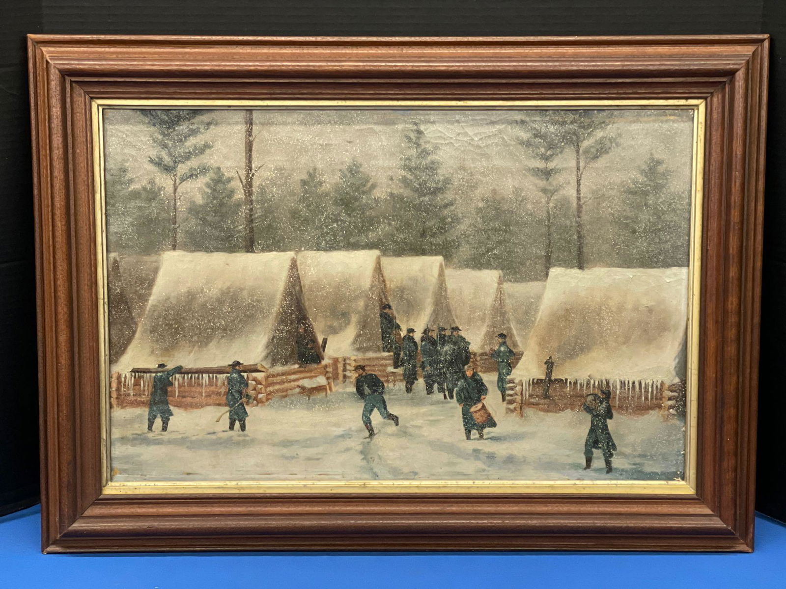 William H. Jackson. Oil/Canvas, Civil War Camp (1 of 7)