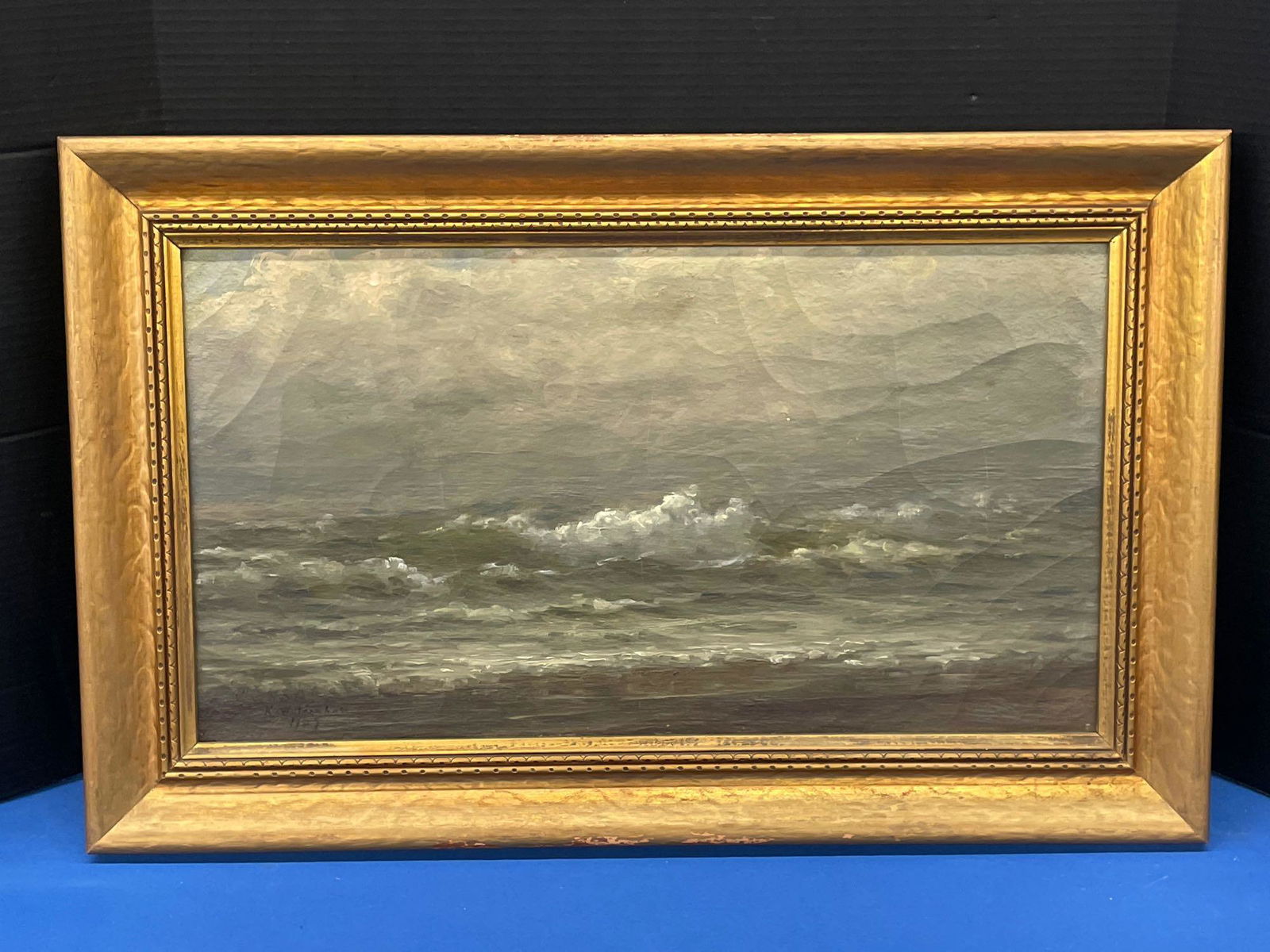 Gilt Framed Oil/Canvas Seascape (1 of 4)