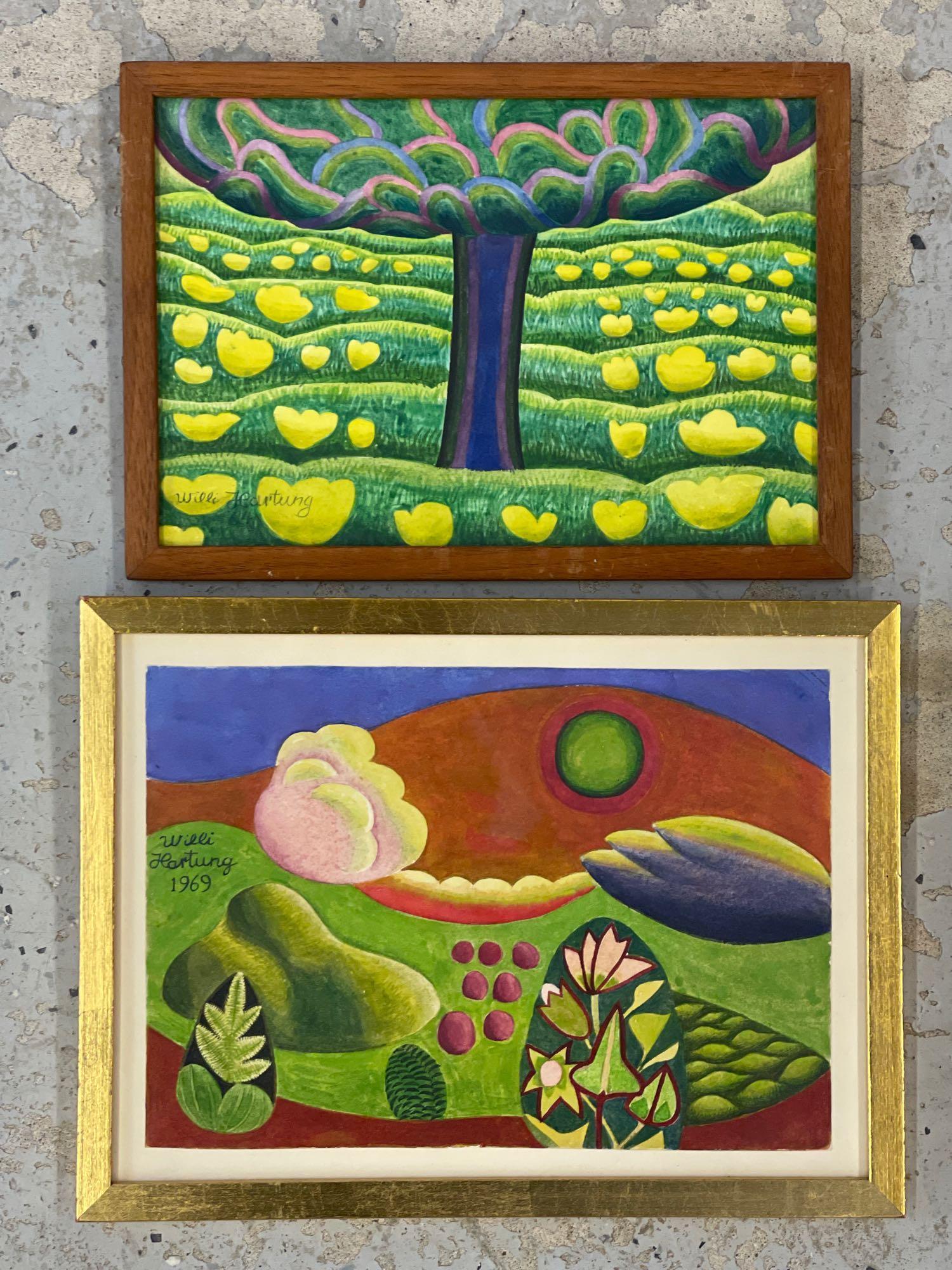 Willi Hartung. Two Watercolors (1 of 5)