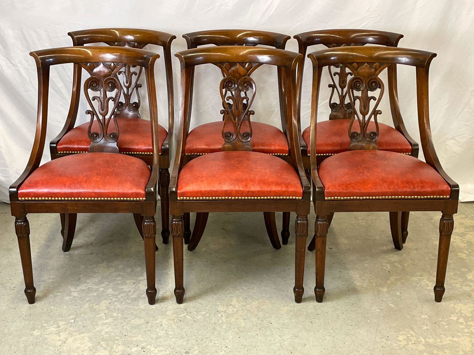 Six Regency-style Mahogany Dining Chairs (1 of 5)