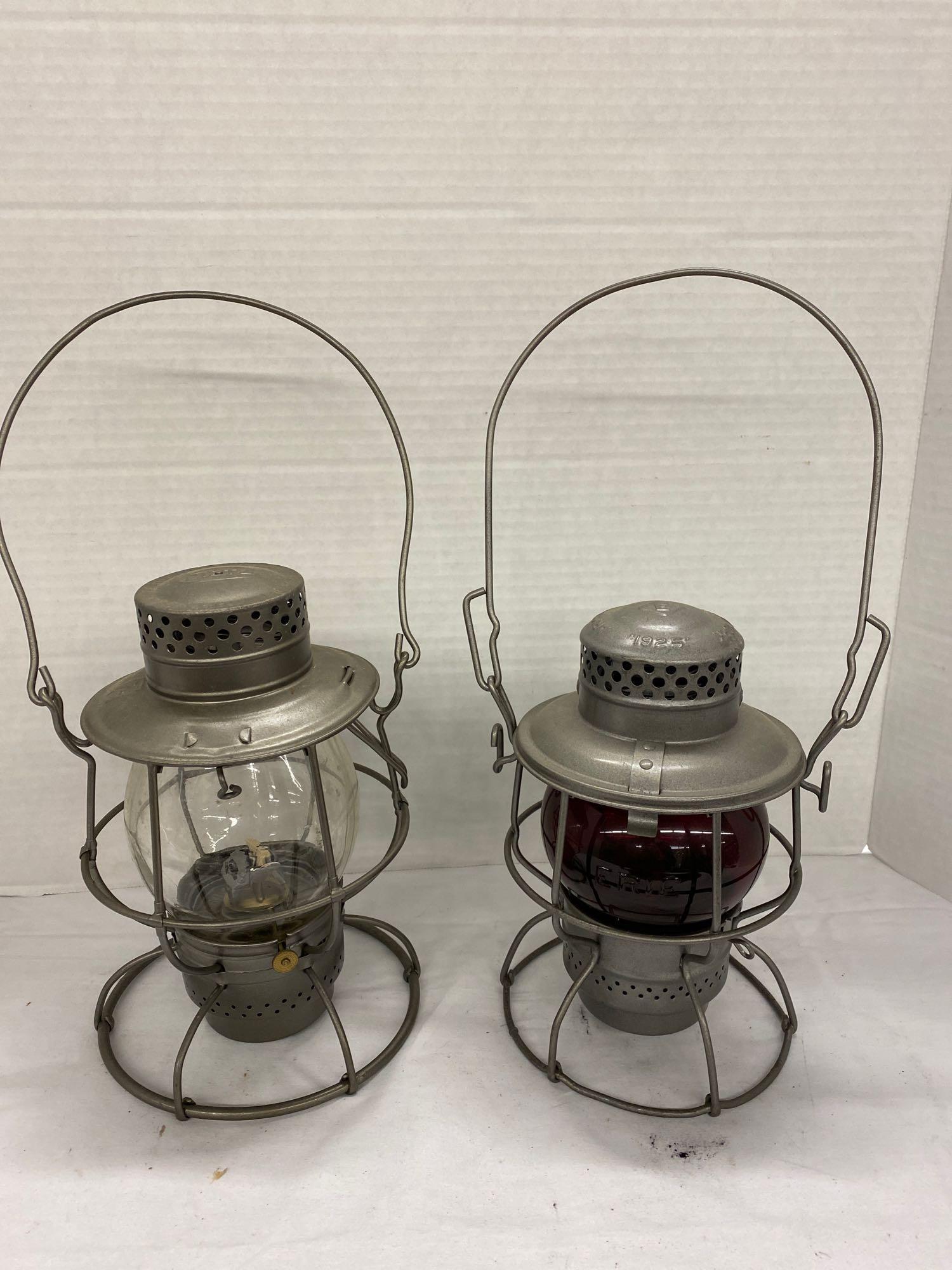 2 Railroad Lanterns: Erie & PS (1 of 11)