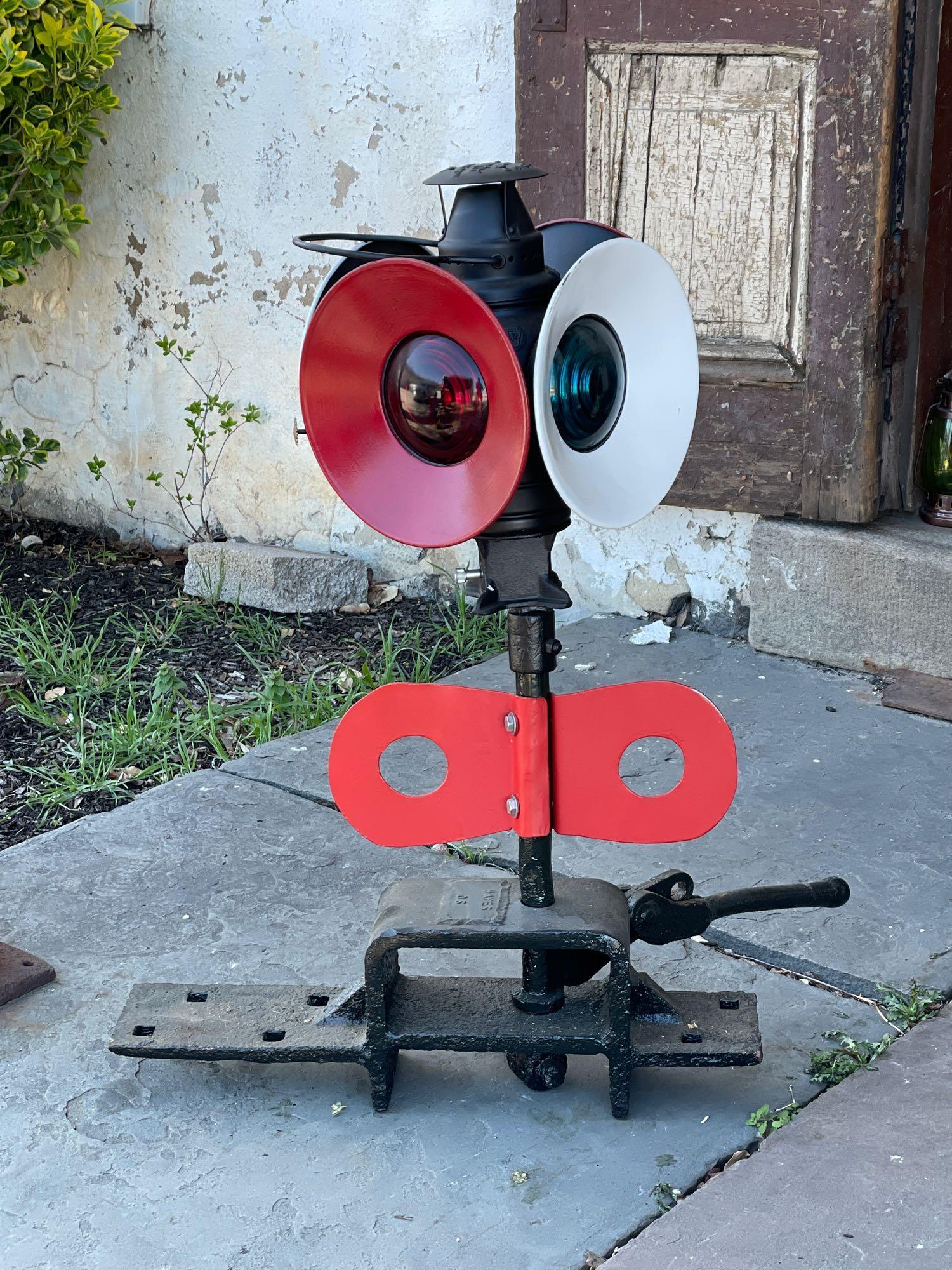 Hayes Railroad Switch Stand with PRR Light (1 of 6)