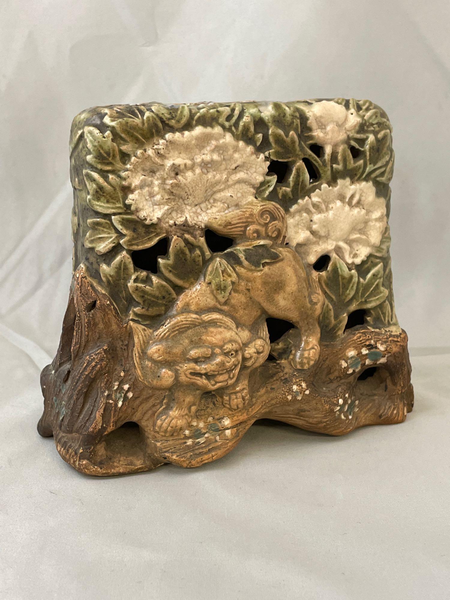 Japanese Pottery Kenbyo Brush Holder (1 of 6)