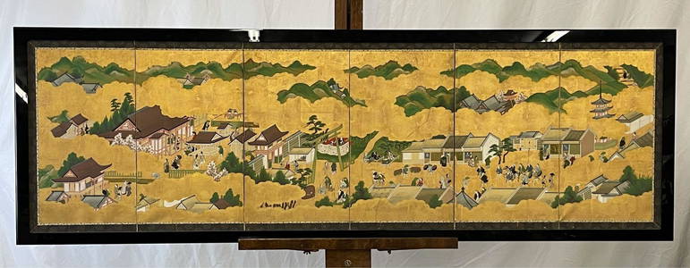 Japanese Kano School Six-panel Screen