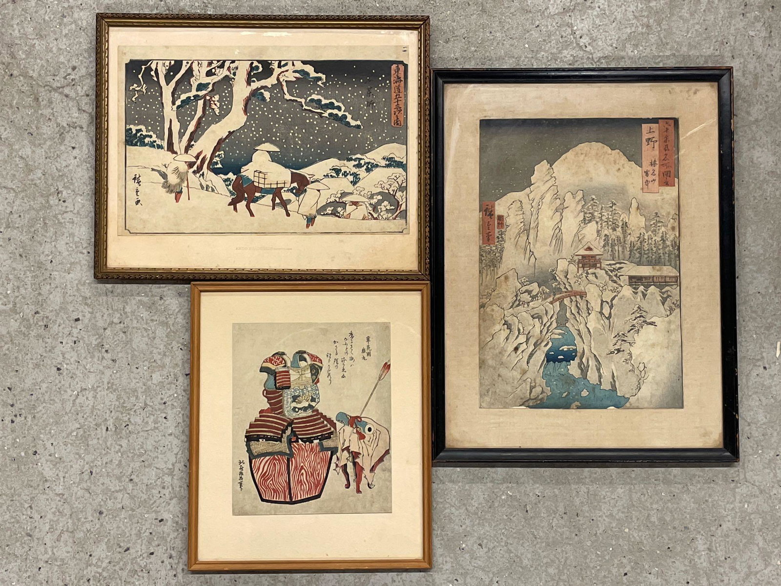 Three Japanese Woodblock Prints (1 of 4)
