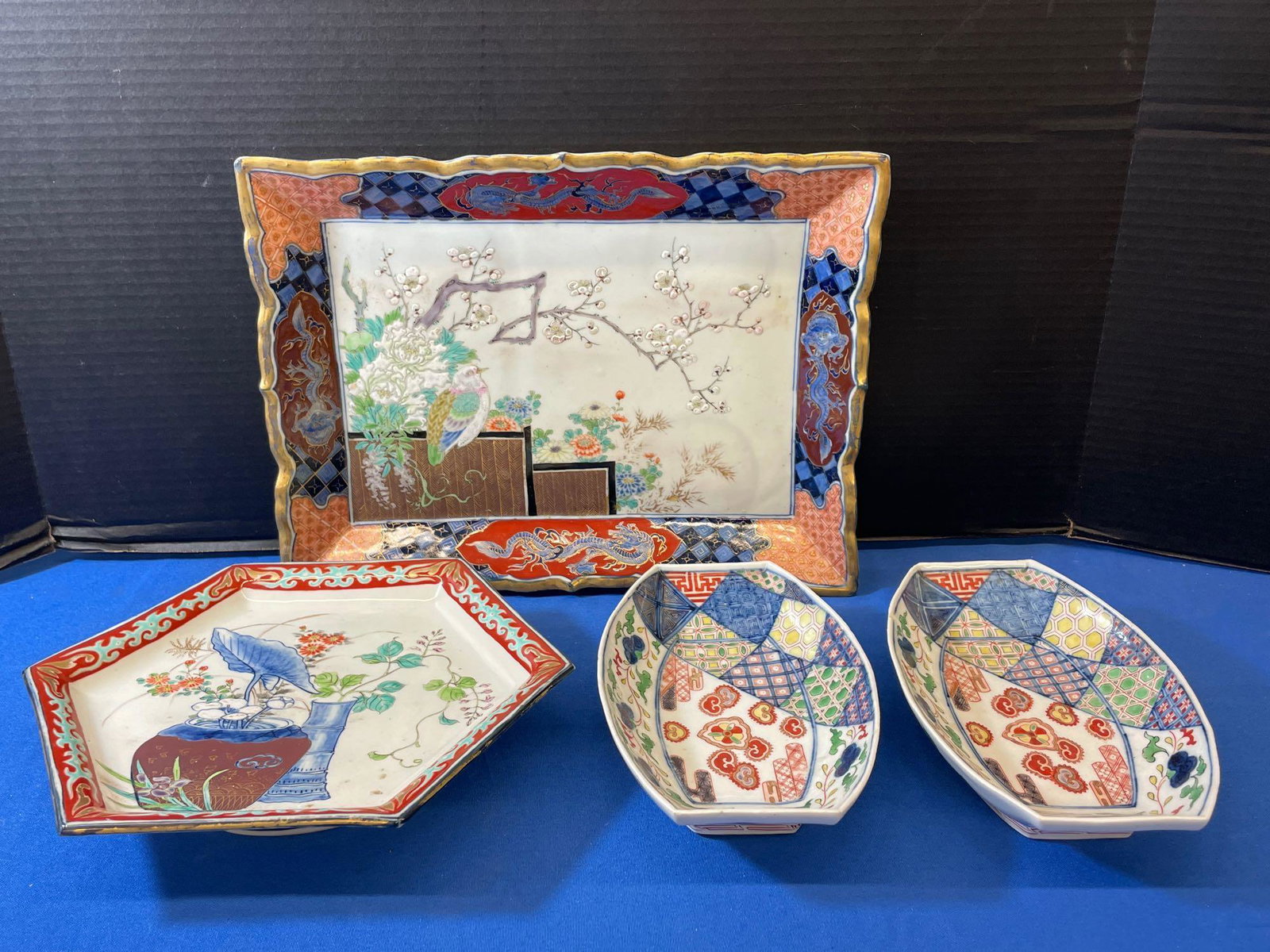 Four-piece Japanese Porcelain Grouping (1 of 9)