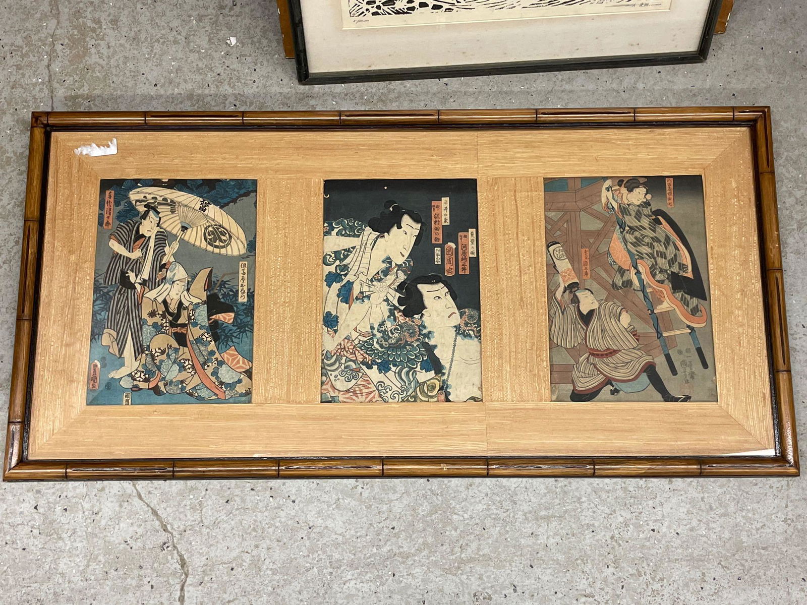 Japanese Woodblock Print Triptych (1 of 4)