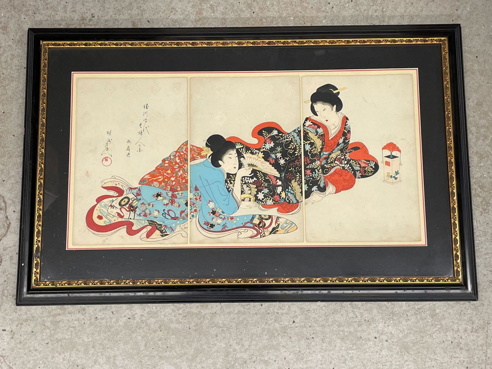 Japanese Woodblock Print Triptych (1 of 5)