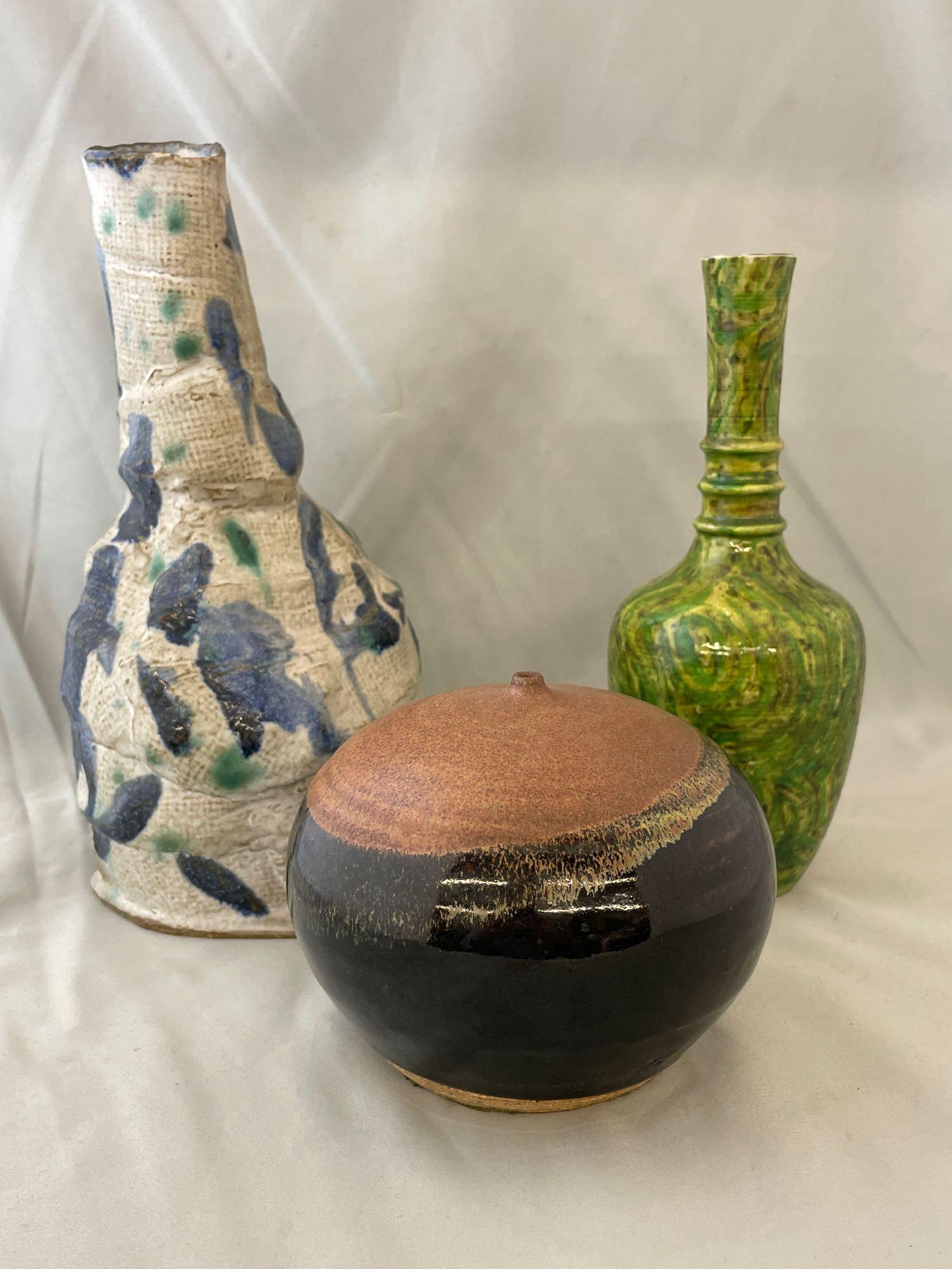 Three Art Pottery Vases (1 of 8)