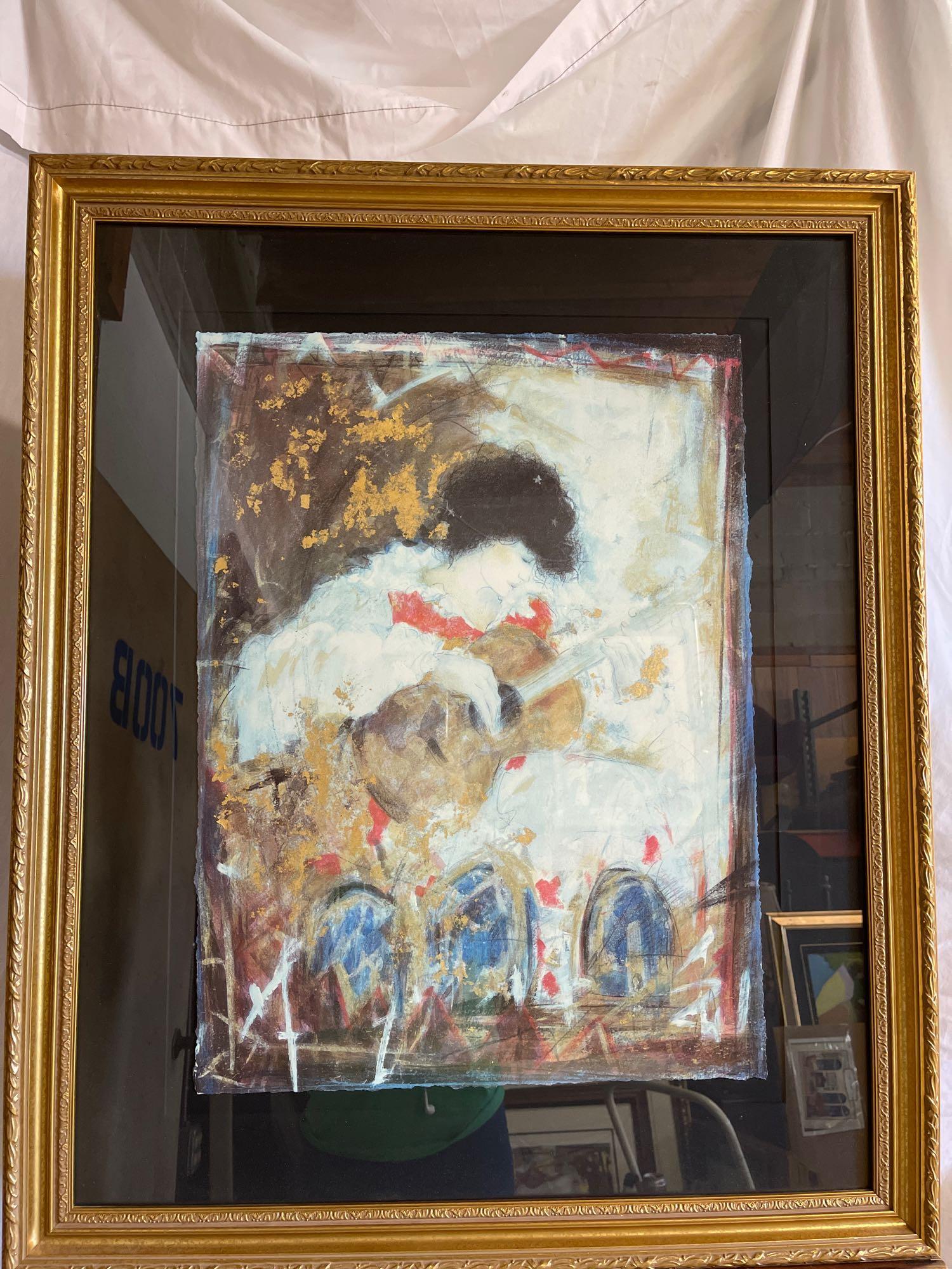 Janet Treby. Seriolithograph, Guitarist (1 of 10)