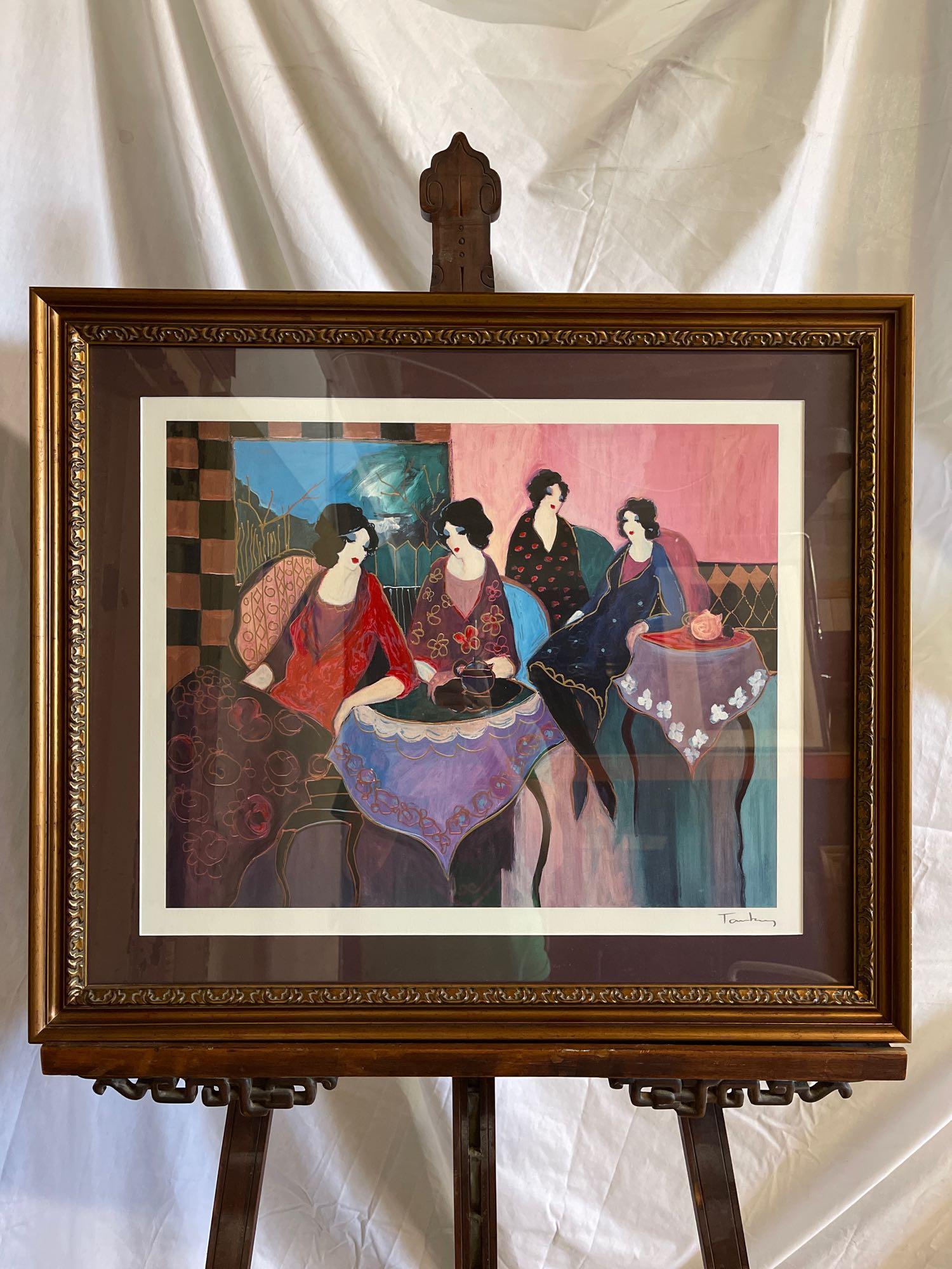 Itzchak Tarkay. Seriolithograph, Woman Having Tea (1 of 8)