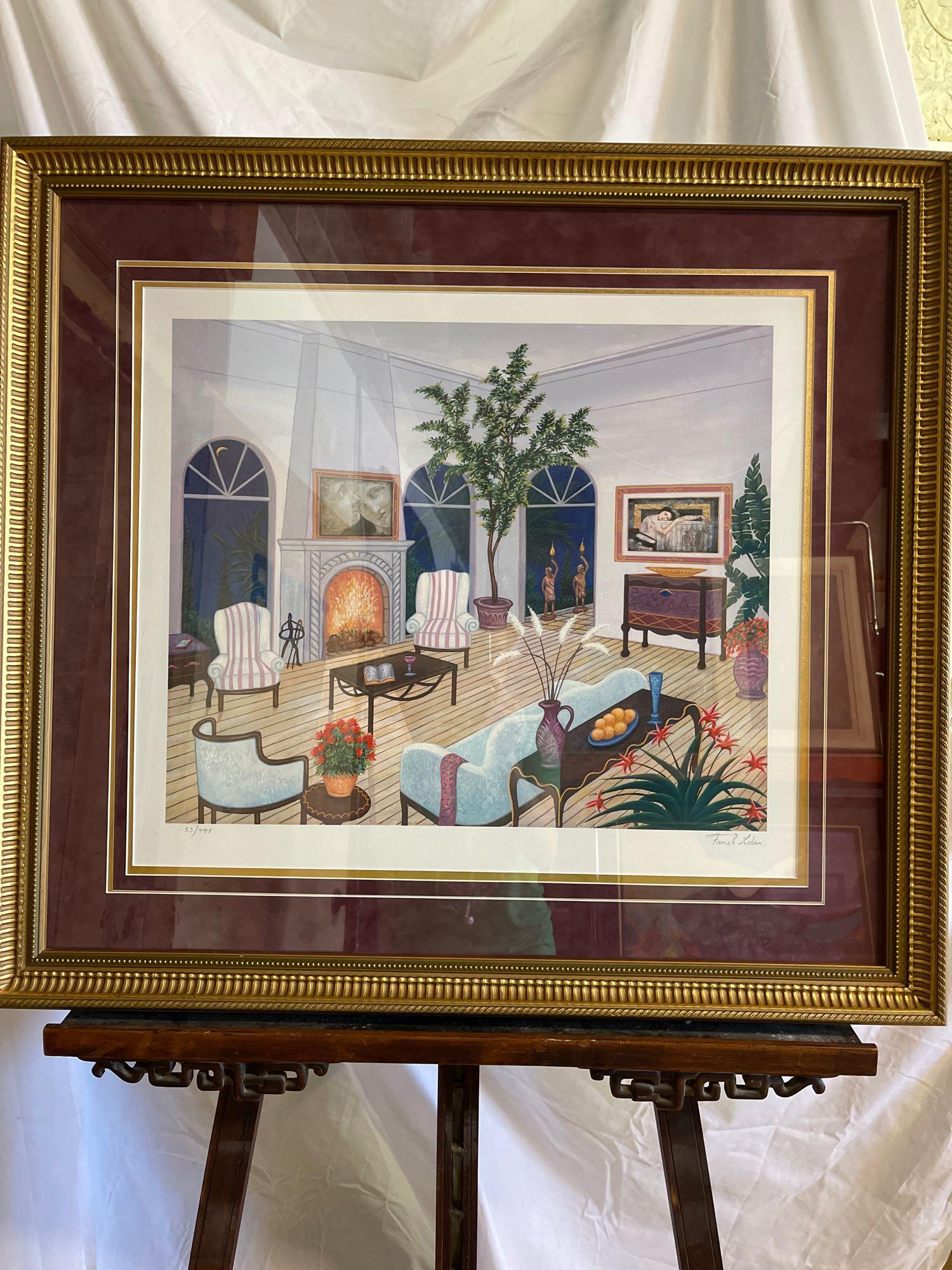 Fanch Ledan. Serigraph, Interior with Franklin (1 of 9)