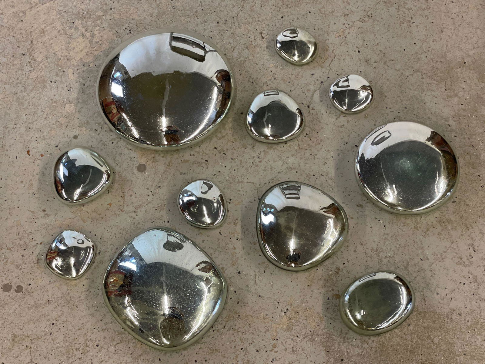 Eleven-piece Mercury Glass Wall Sculpture (1 of 5)