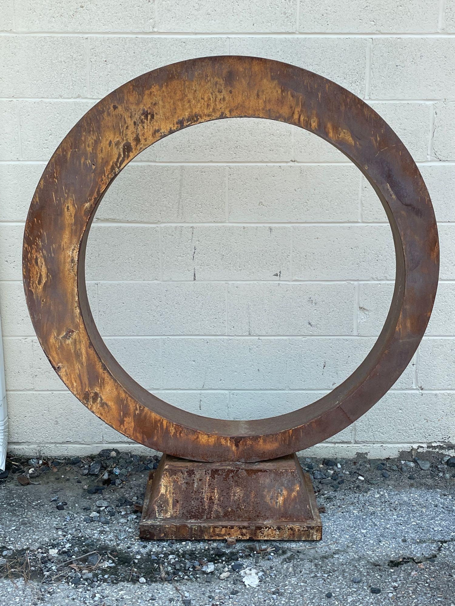 Welded Metal Garden Disc Sculpture (1 of 5)