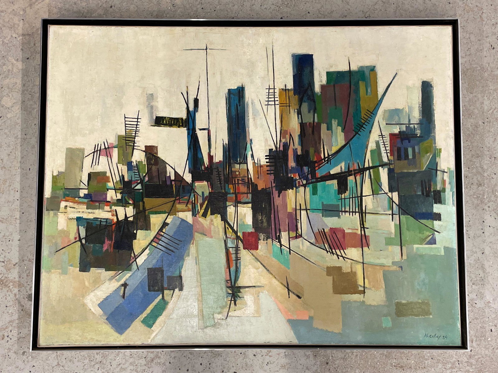 Albert Alcalay. Oil/Canvas, Abstract (1 of 4)