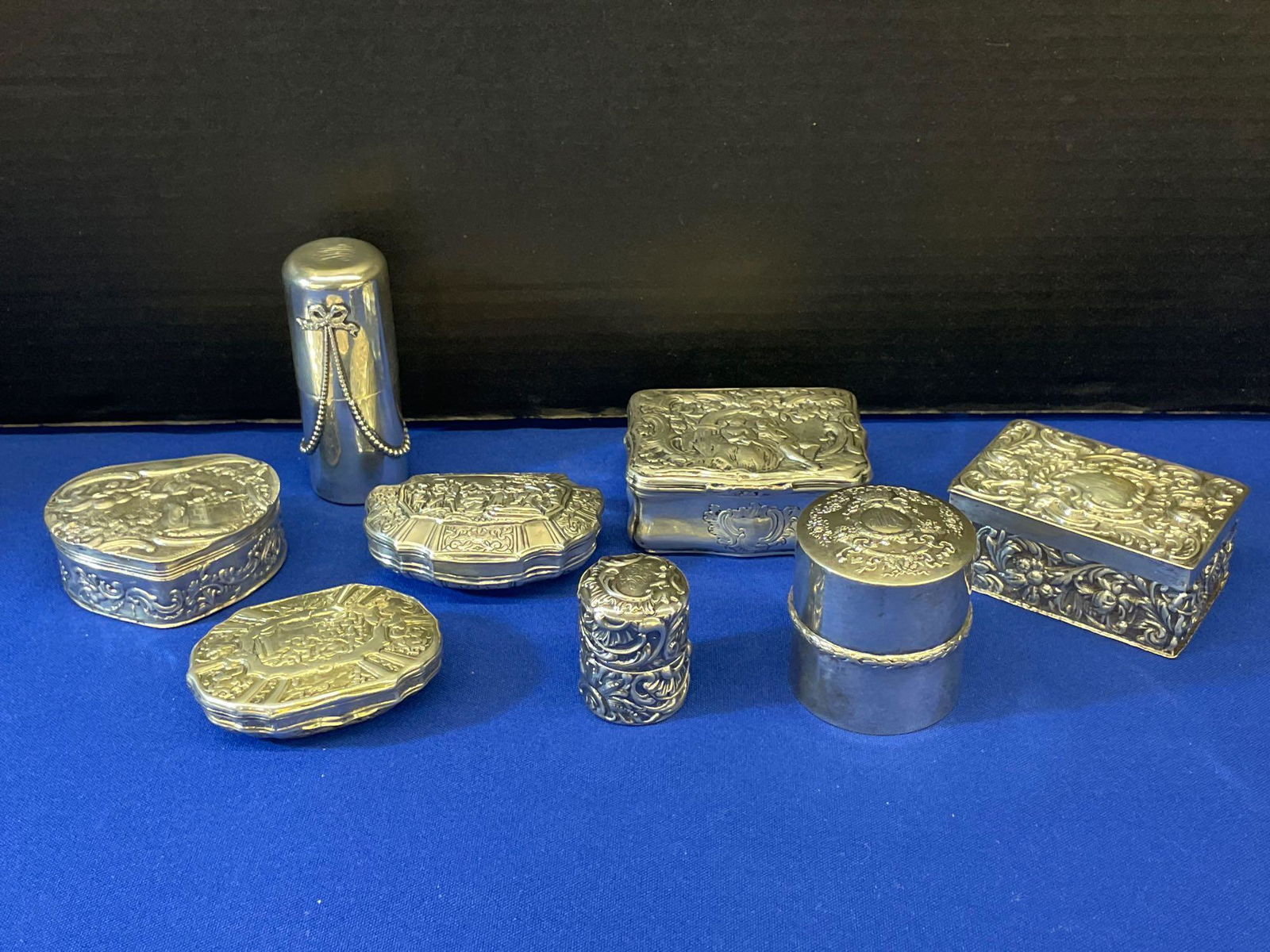Collection of Miniature Silver Boxes (1 of 12)