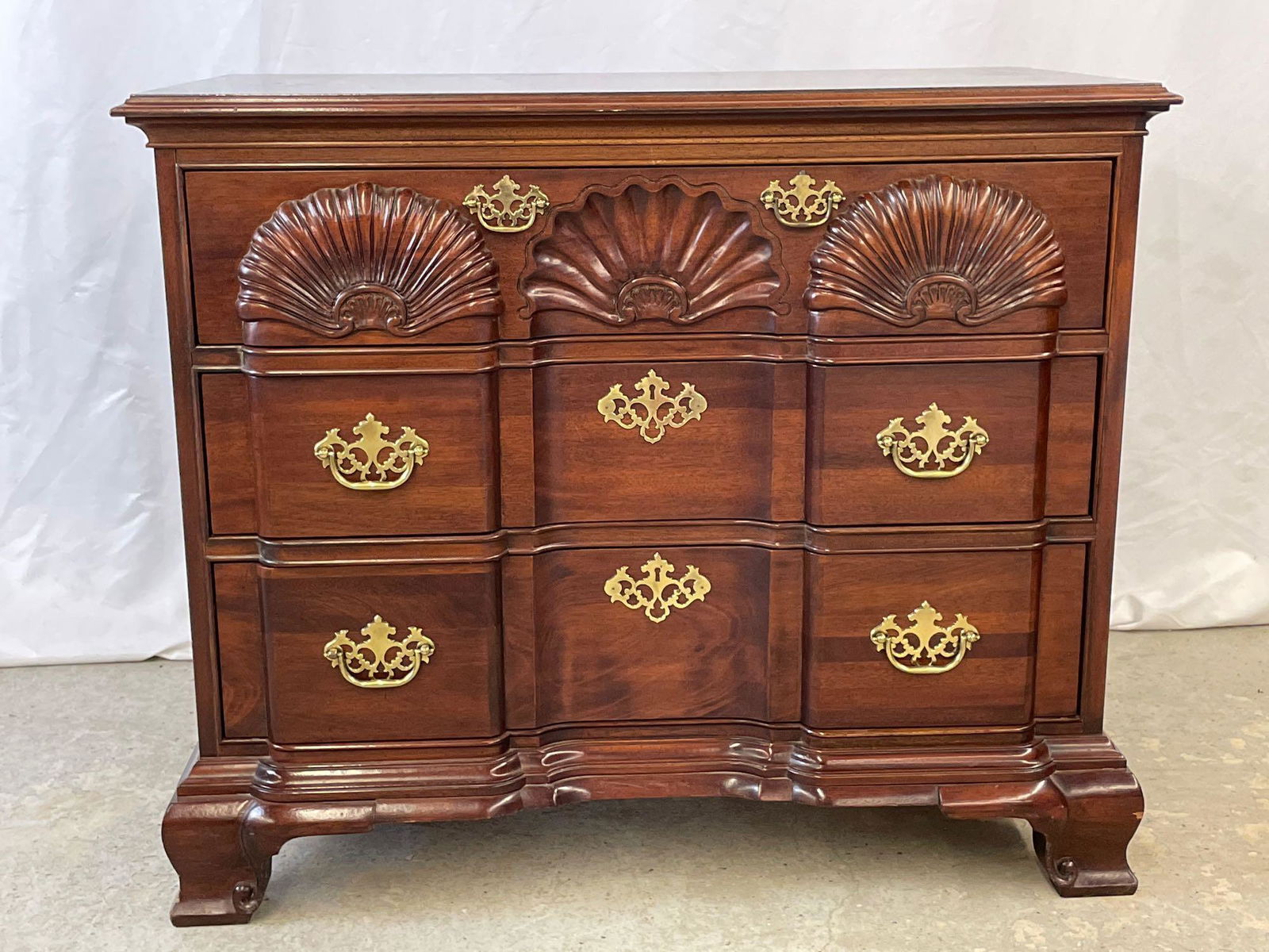 Mahogany Shell-carved Block-front Chest (1 of 5)