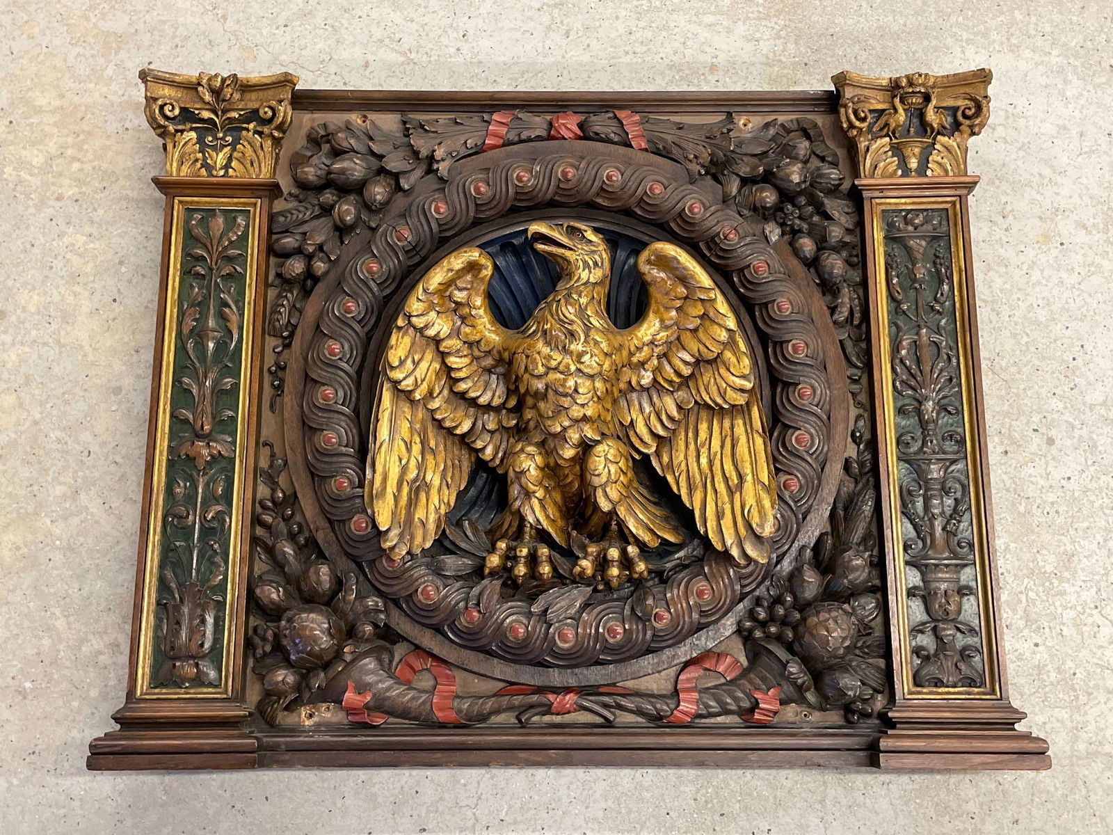 Carved and Gilded Eagle Wall Panel (1 of 9)