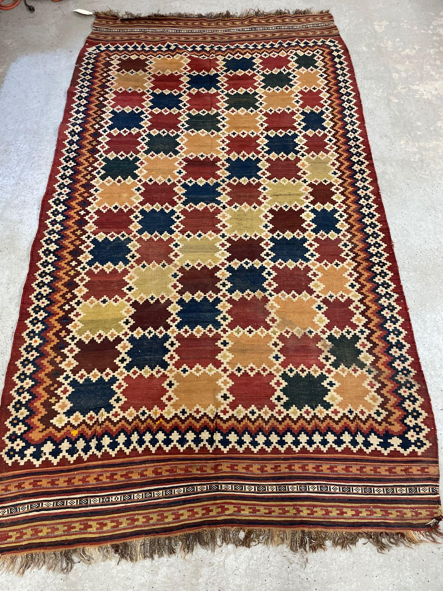 Turkish Kilim Carpet, 9ft 7in x 5ft 4in (1 of 5)