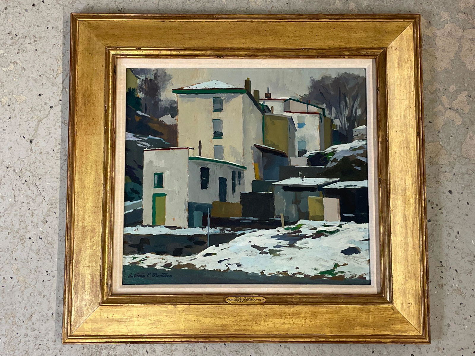 Antonio Martino. Oil/Panel, Old Houses (1 of 6)