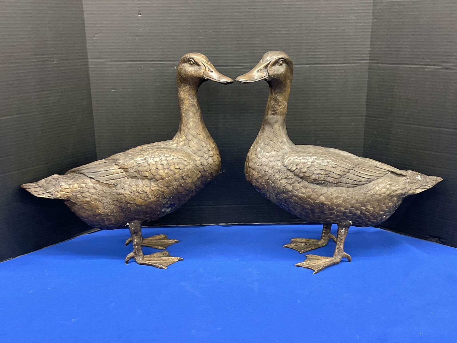 Pair of Bronze Duck Statues (1 of 3)