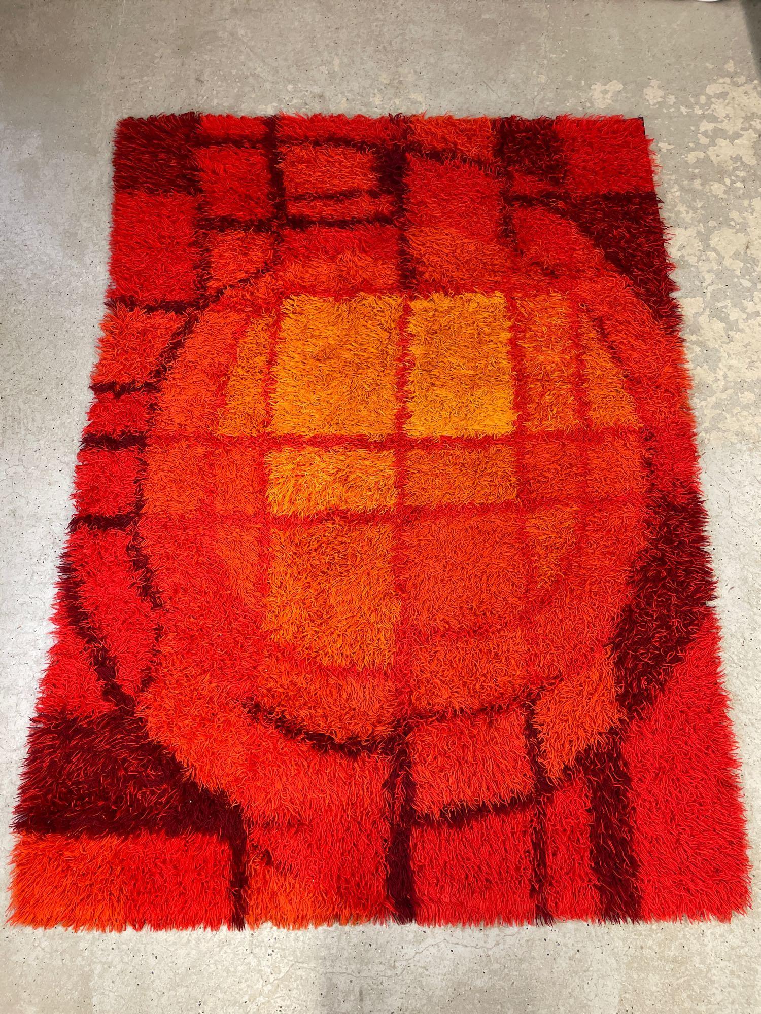 Midcentury Modern Shag Rug, 7ft 7in x 5ft 8in (1 of 5)