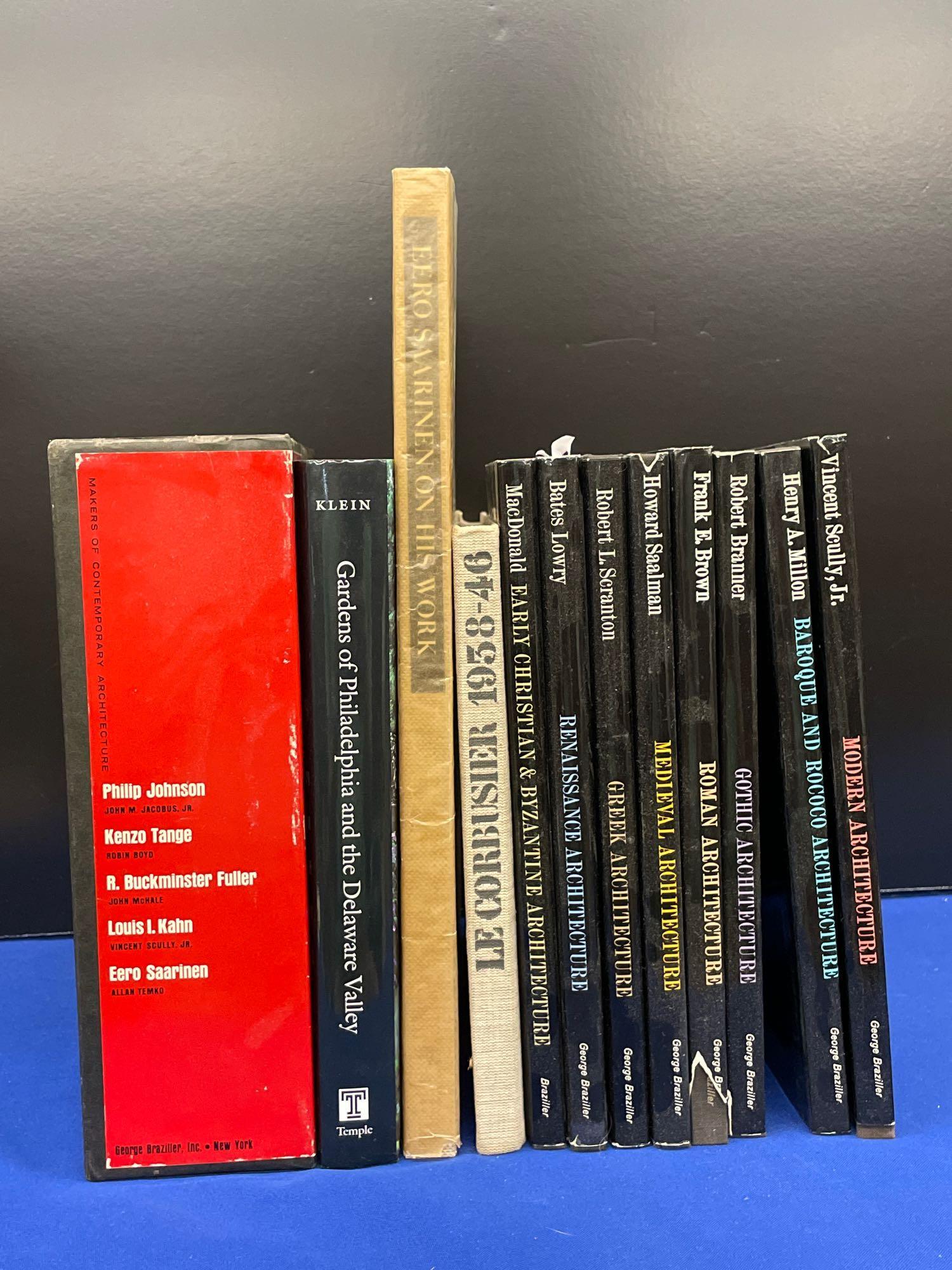 Sixteen Volumes on Architecture and Design: A collection of sixteen volumes on architecture and design. To include Le Corbusier, Eero Saarinen, Louis Kahn, etc.