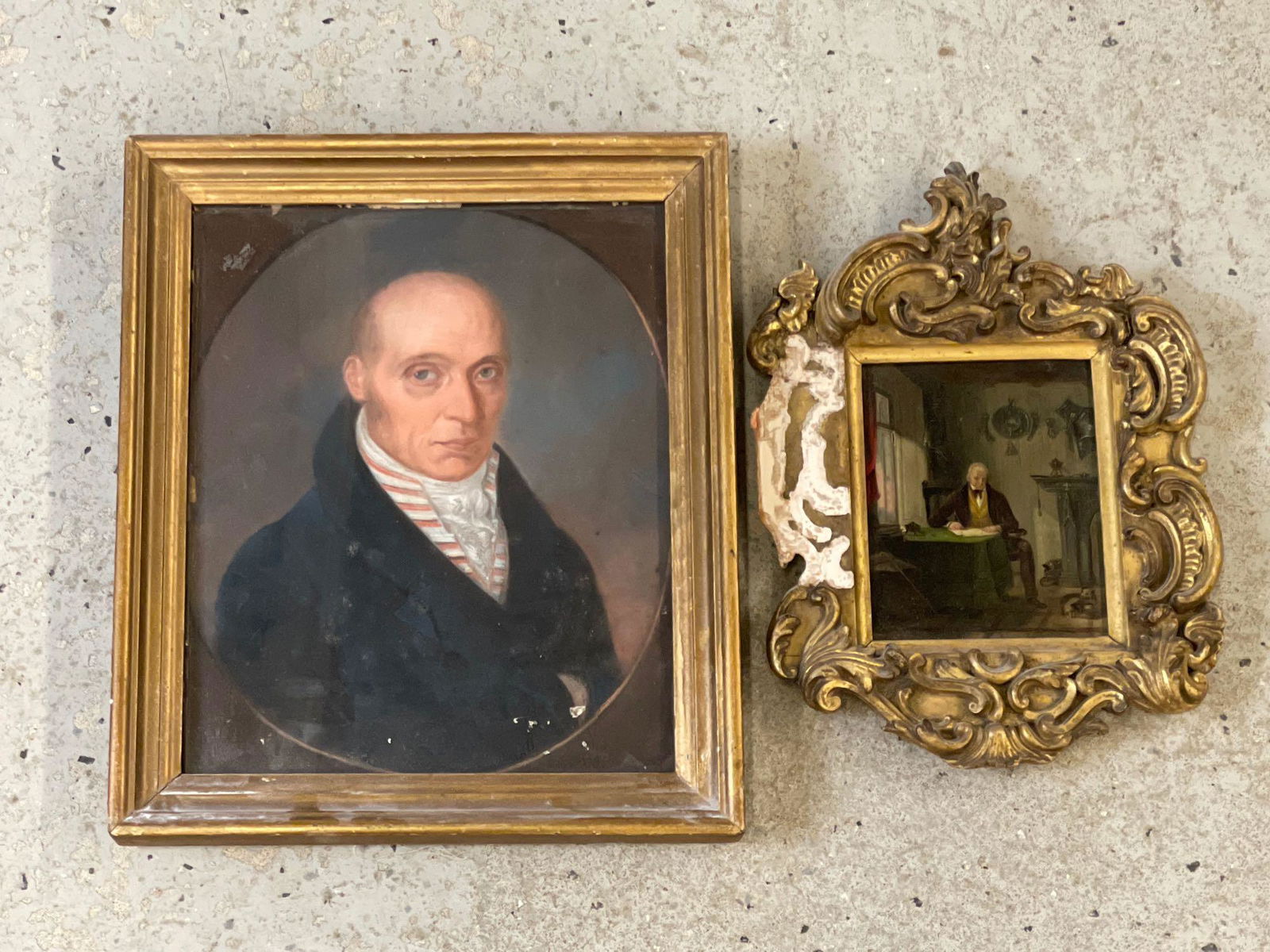 Two Antique Portrait Paintings (1 of 6)