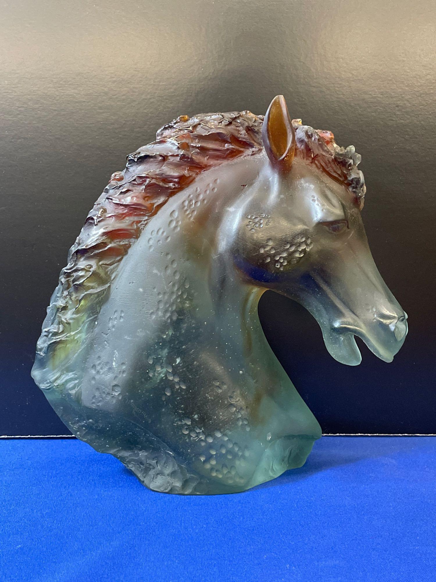Daum Pate De Verre Horse Bust (1 of 5)